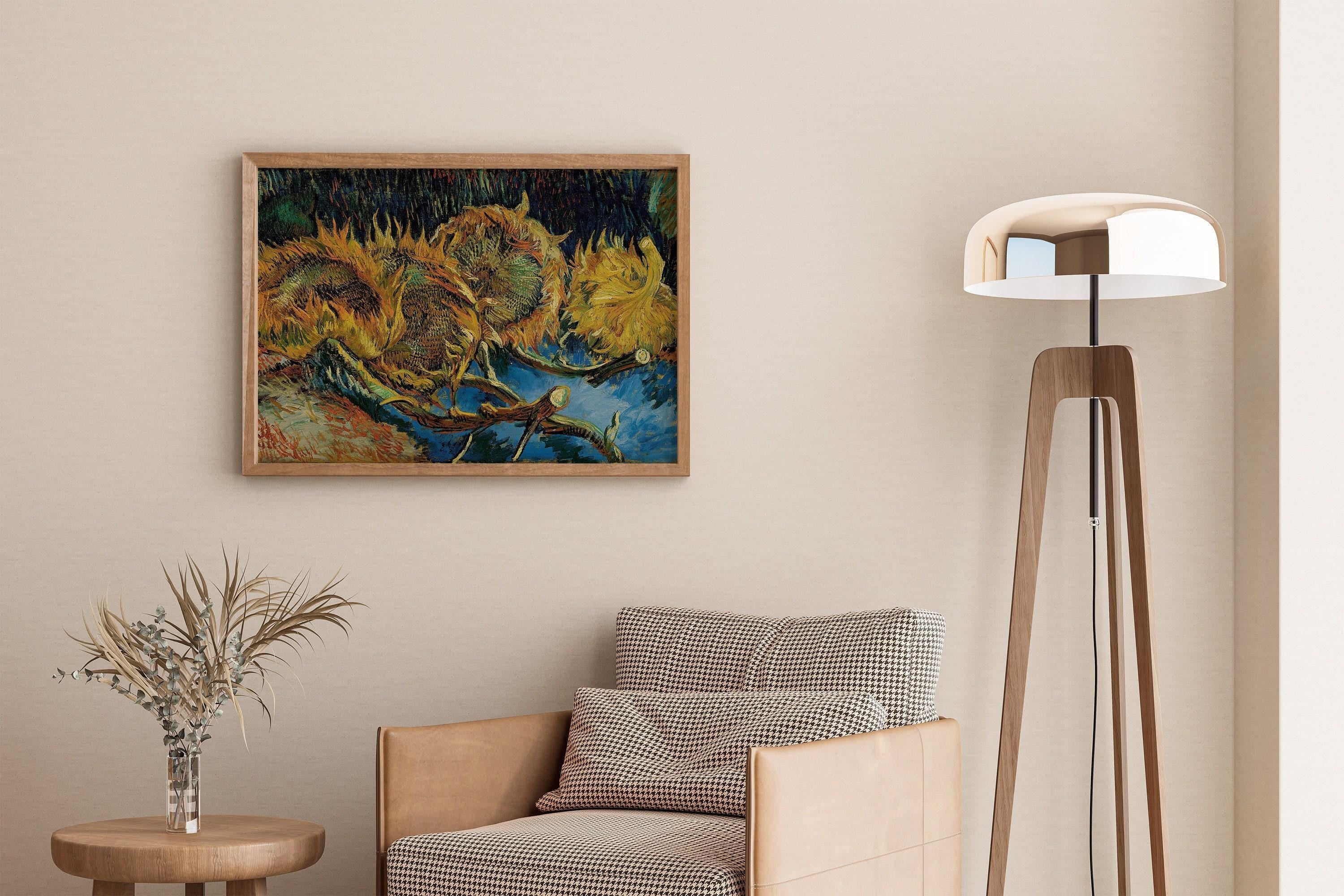 Vincent Van Gogh - Three Sunflowers Gone to Seed | Iconic Classic Impressionist Fine Art Print
