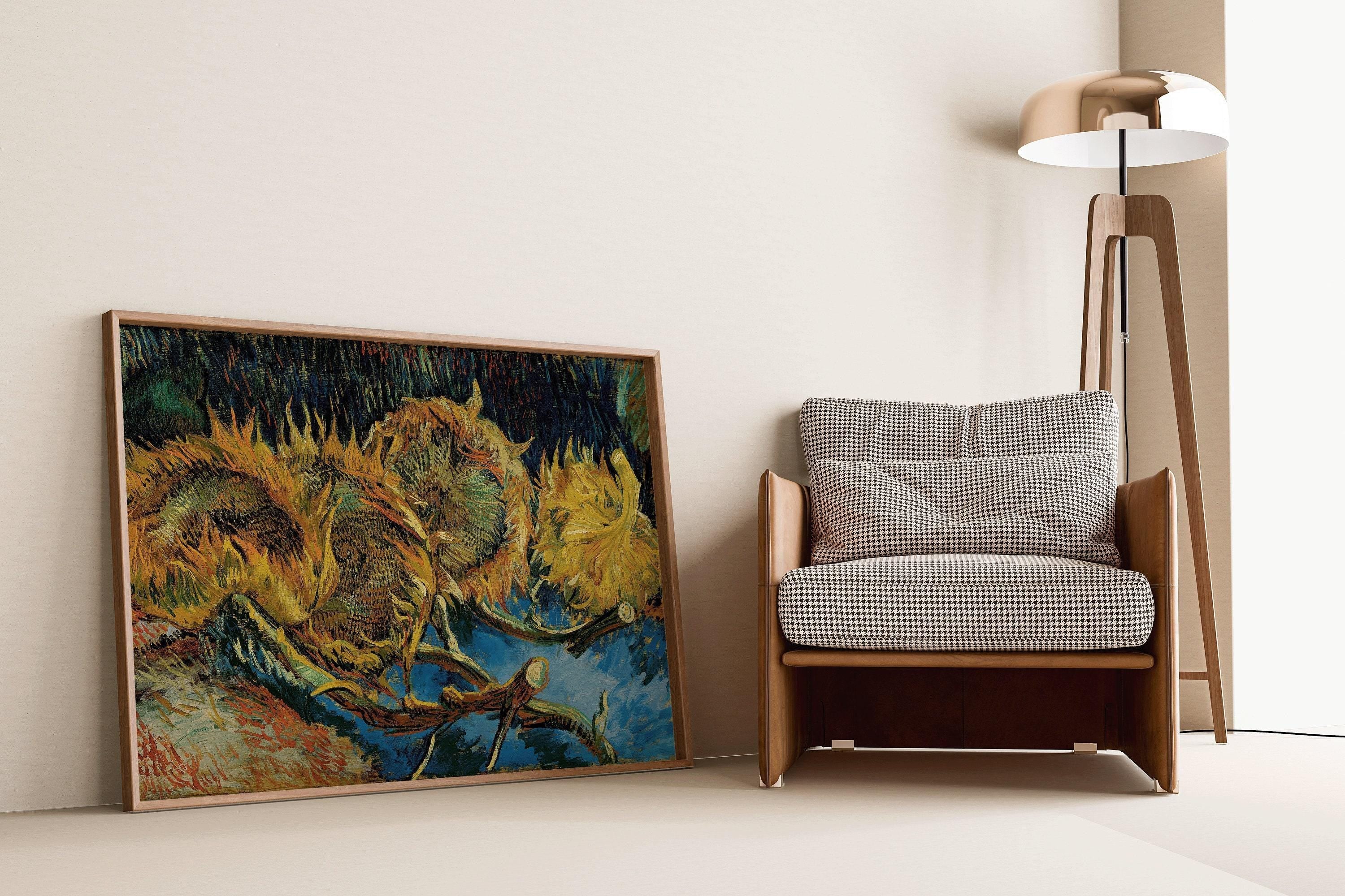 Vincent Van Gogh - Three Sunflowers Gone to Seed | Iconic Classic Impressionist Fine Art Print (available handframed or unframed) - 9ArtPrints