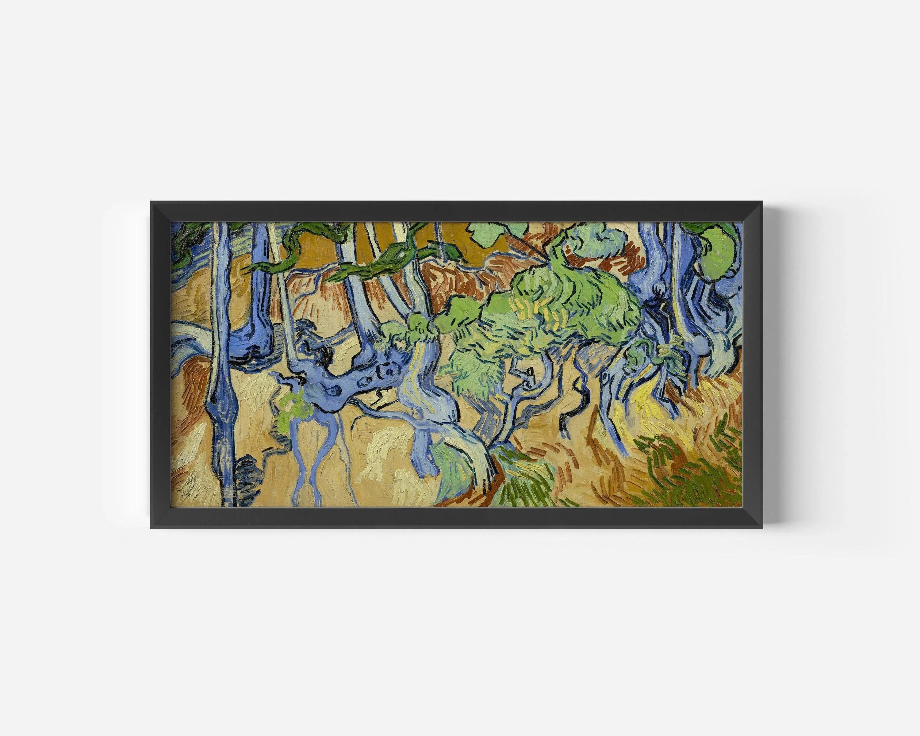 Vincent Van Gogh – Tree Roots | Vintage Impressionist Wide Panoramic Art (available handframed or unframed) 2x1 - 9ArtPrints