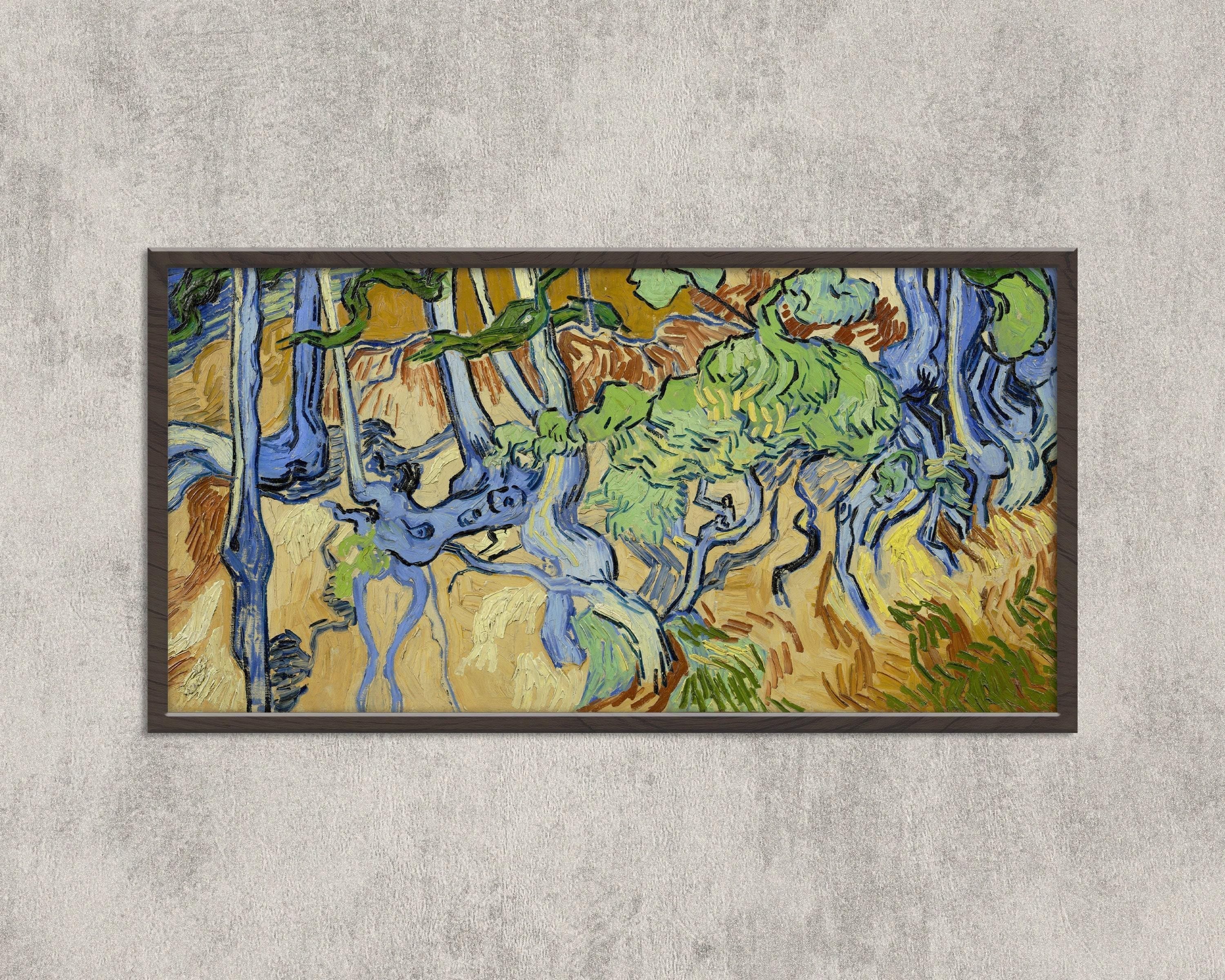 Vincent Van Gogh – Tree Roots | Vintage Impressionist Wide Panoramic Art (available handframed or unframed) 2x1 - 9ArtPrints