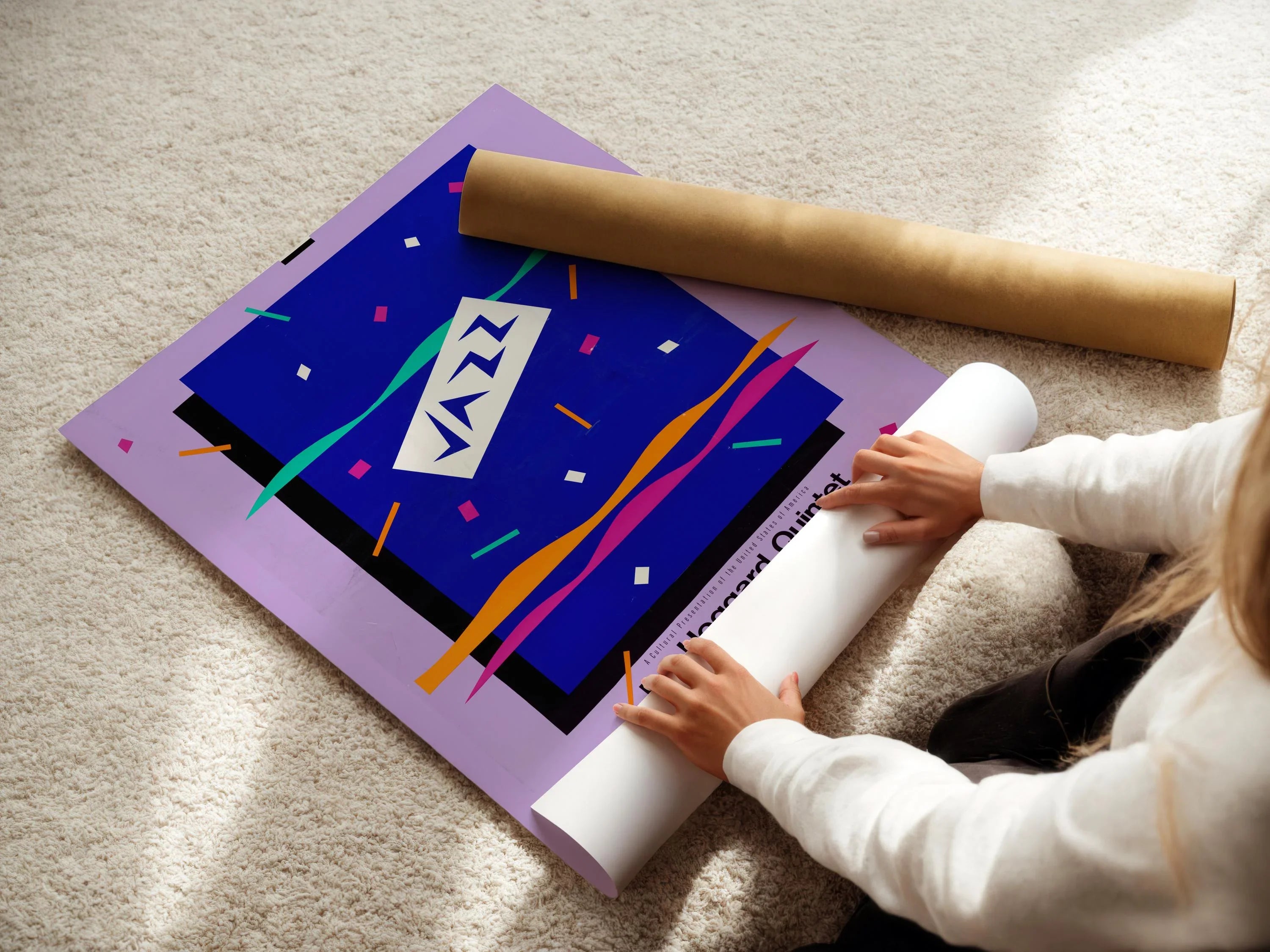 Vintage 80's Style Retro Music Poster - Jazz (USIA/Jay Hoggard Quintet) | Available handframed or unframed - 9ArtPrints