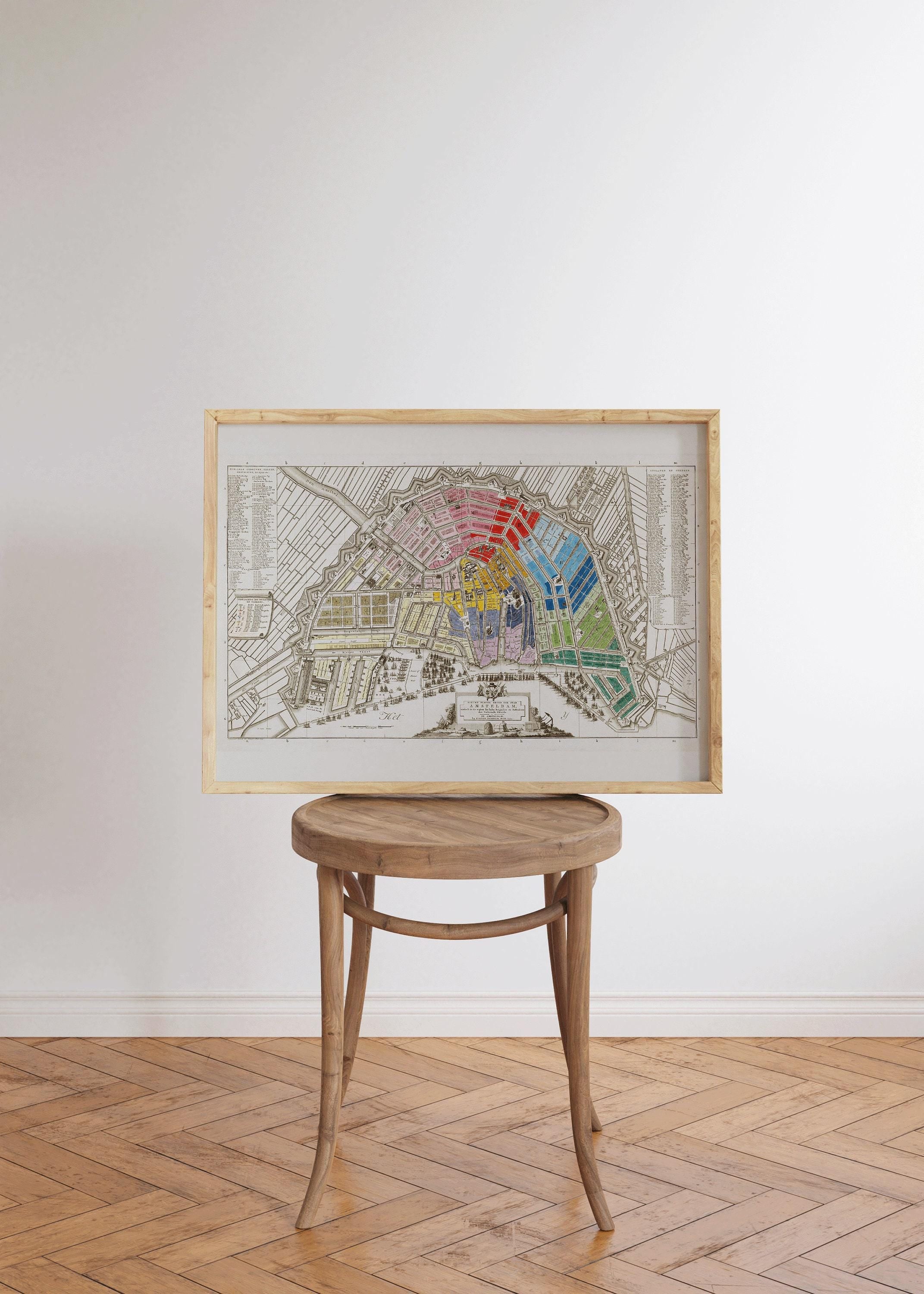 Vintage Amsterdam Map Print