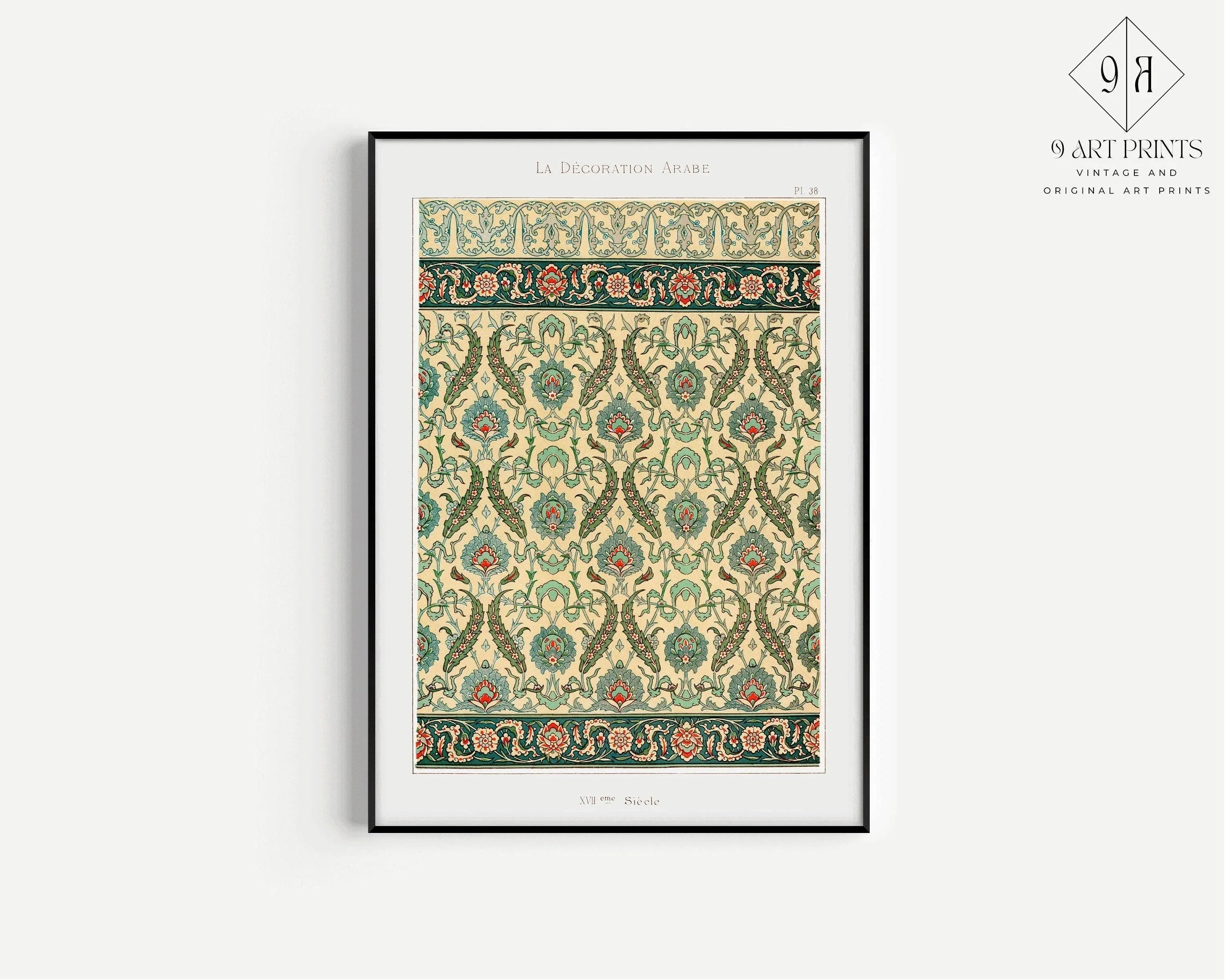Vintage Arabian Pattern Art Print: Islamic Persian Design - 9ArtPrints
