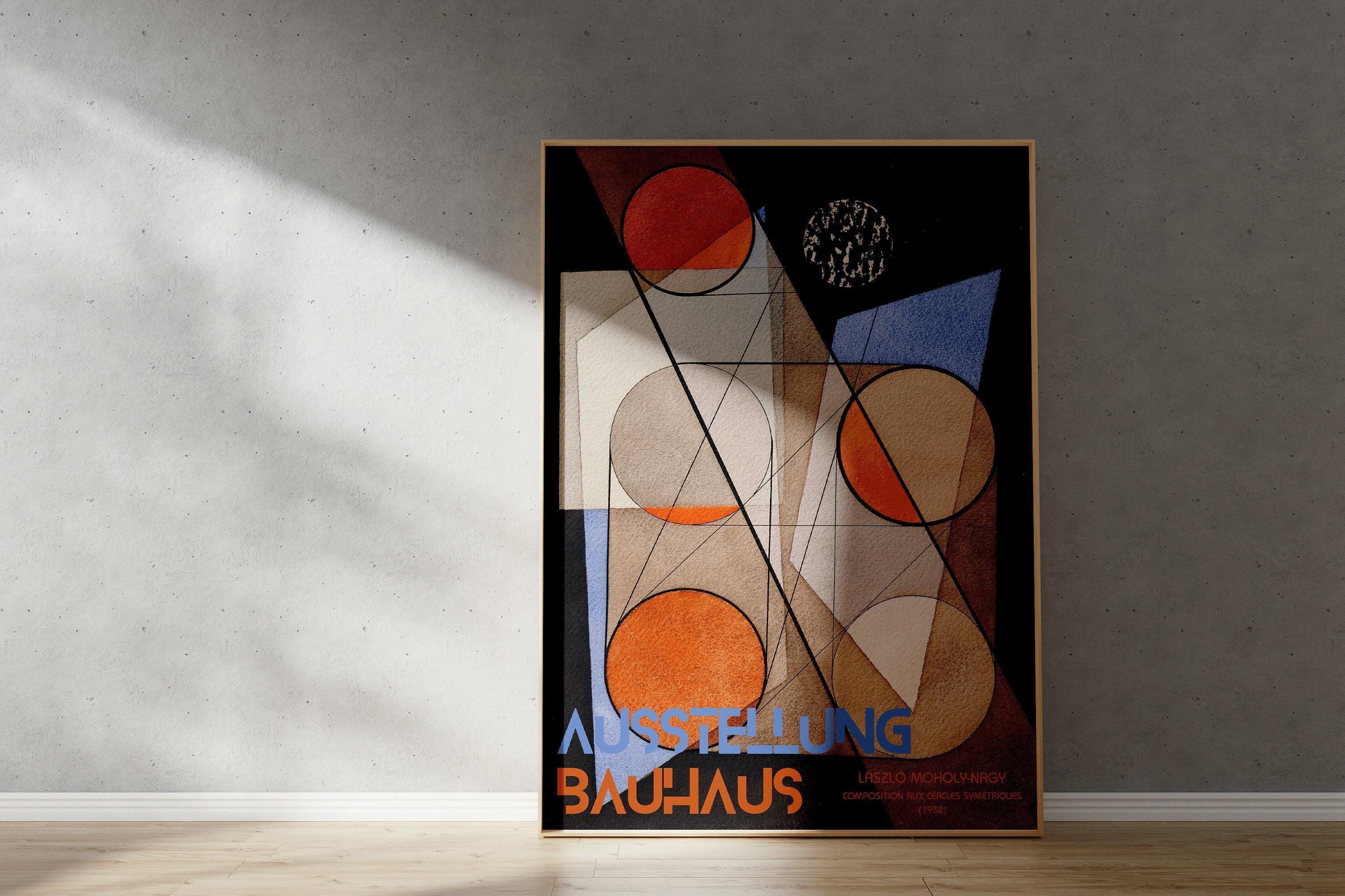 Vintage Bauhaus Exhibition Poster | László Moholy - Nagy - Composition aux cercles symétriques (1932) PRINT (available framed) - 9ArtPrints