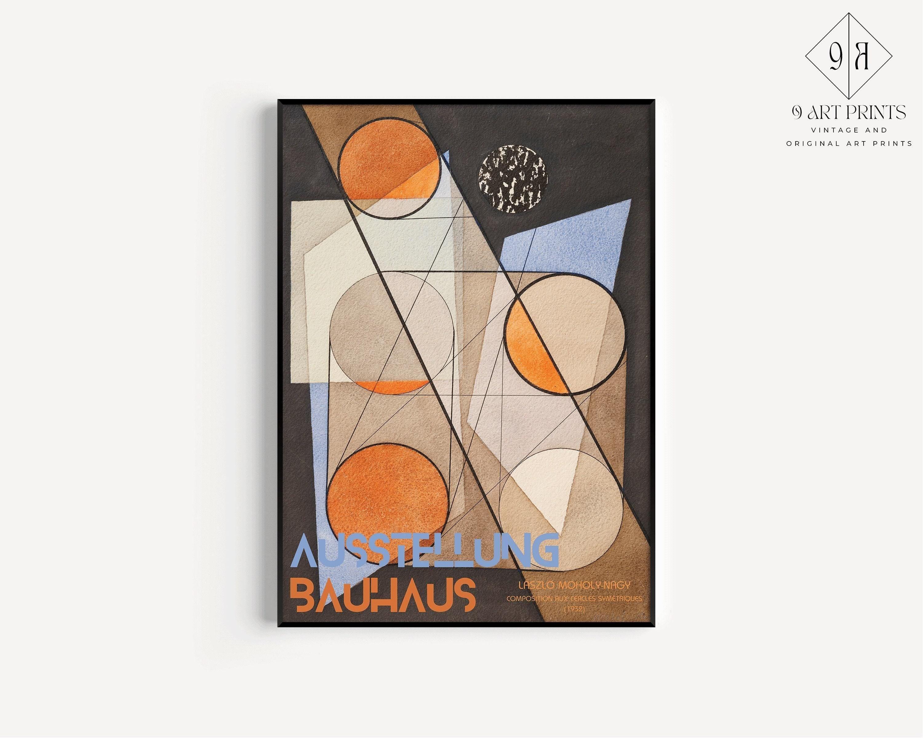 Vintage Bauhaus Exhibition Poster | László Moholy - Nagy - Composition aux cercles symétriques (1932) PRINT (available framed) - 9ArtPrints