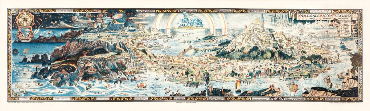 Vintage Illustration — Fairytale Map | Fine Art Print - 9ArtPrints