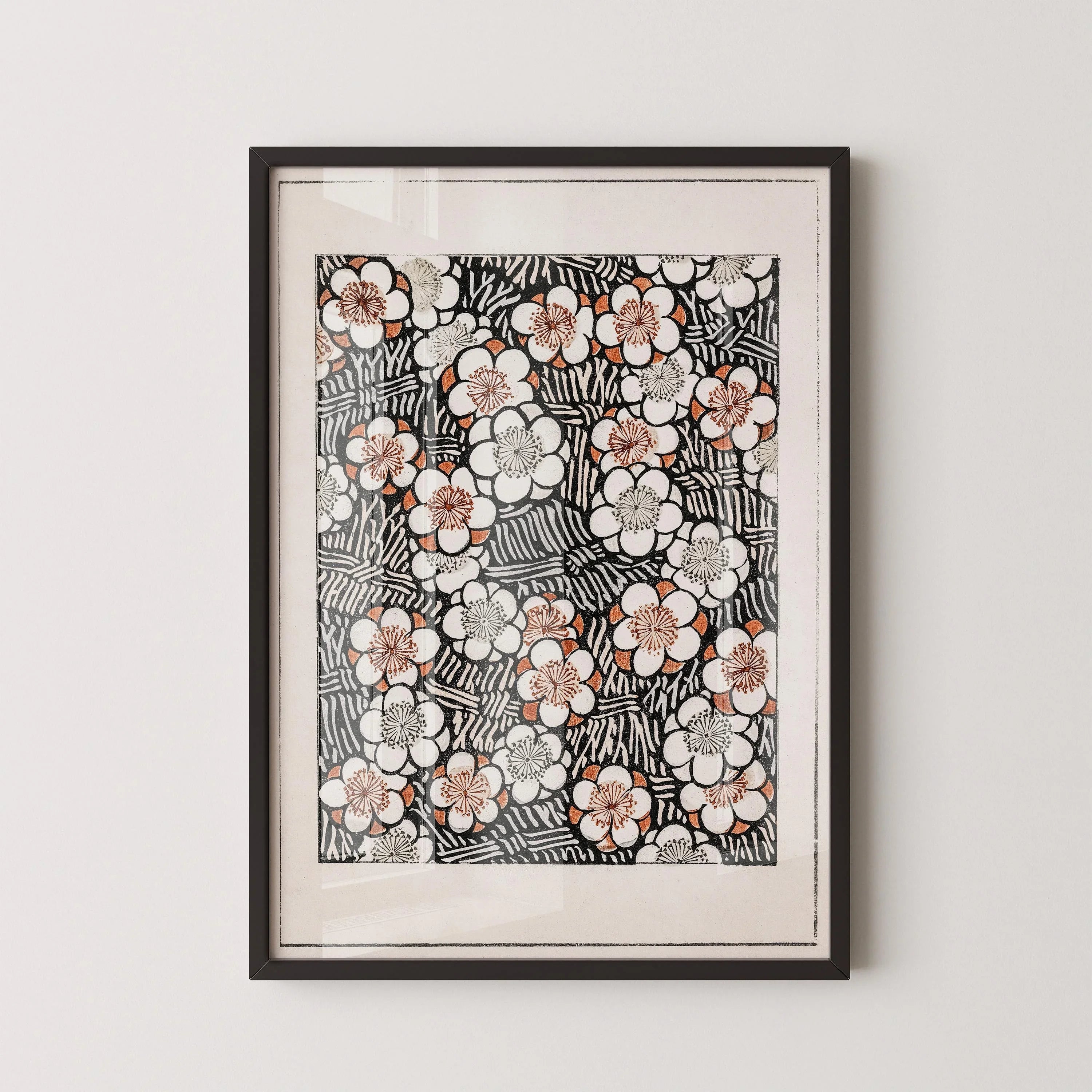 Vintage Japanese Botanical Art Print: Shin Bijutsukai Flower Pattern - 9ArtPrints