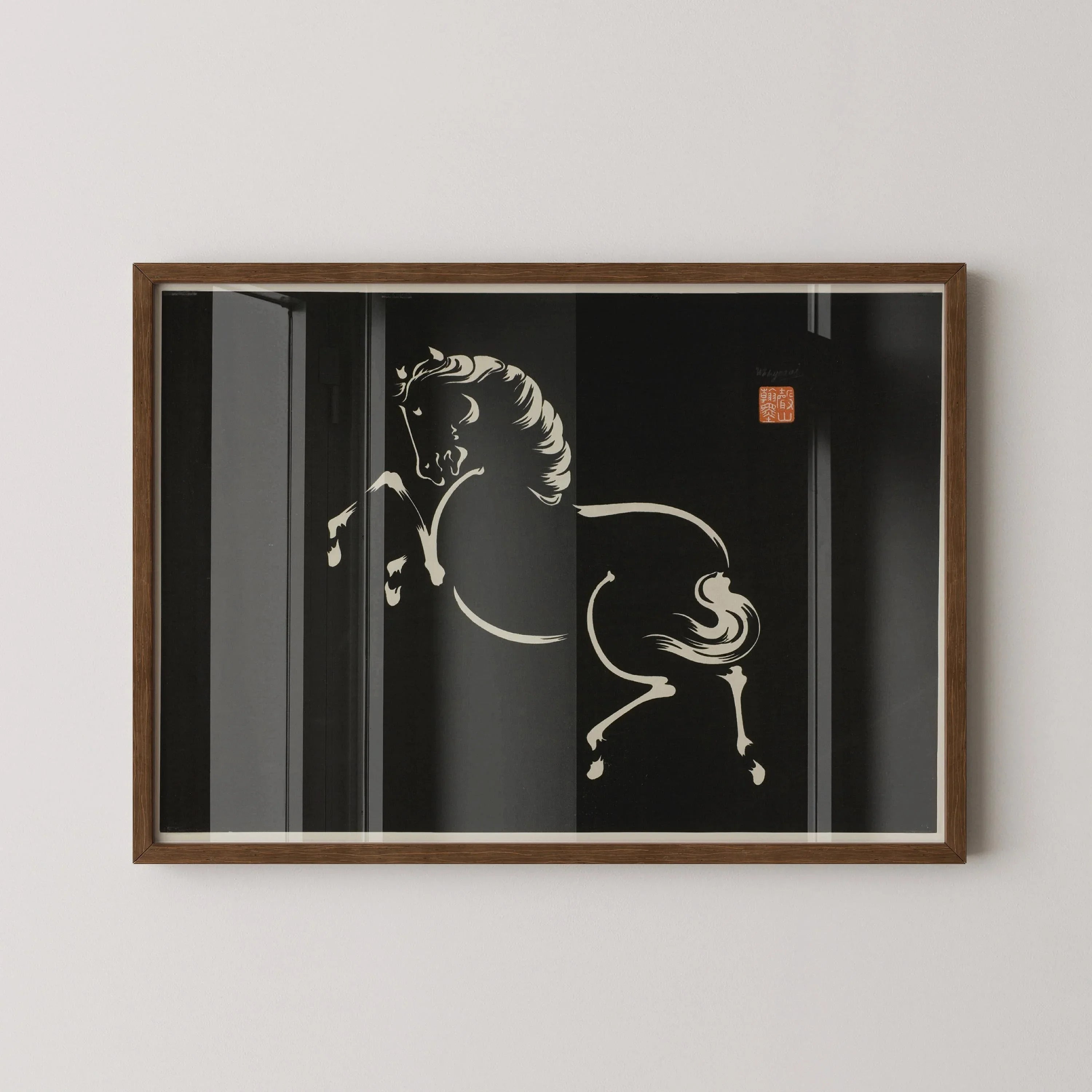 Vintage Japanese Horse Art Print: Wakyosai Giclee Fine Art - 9ArtPrints