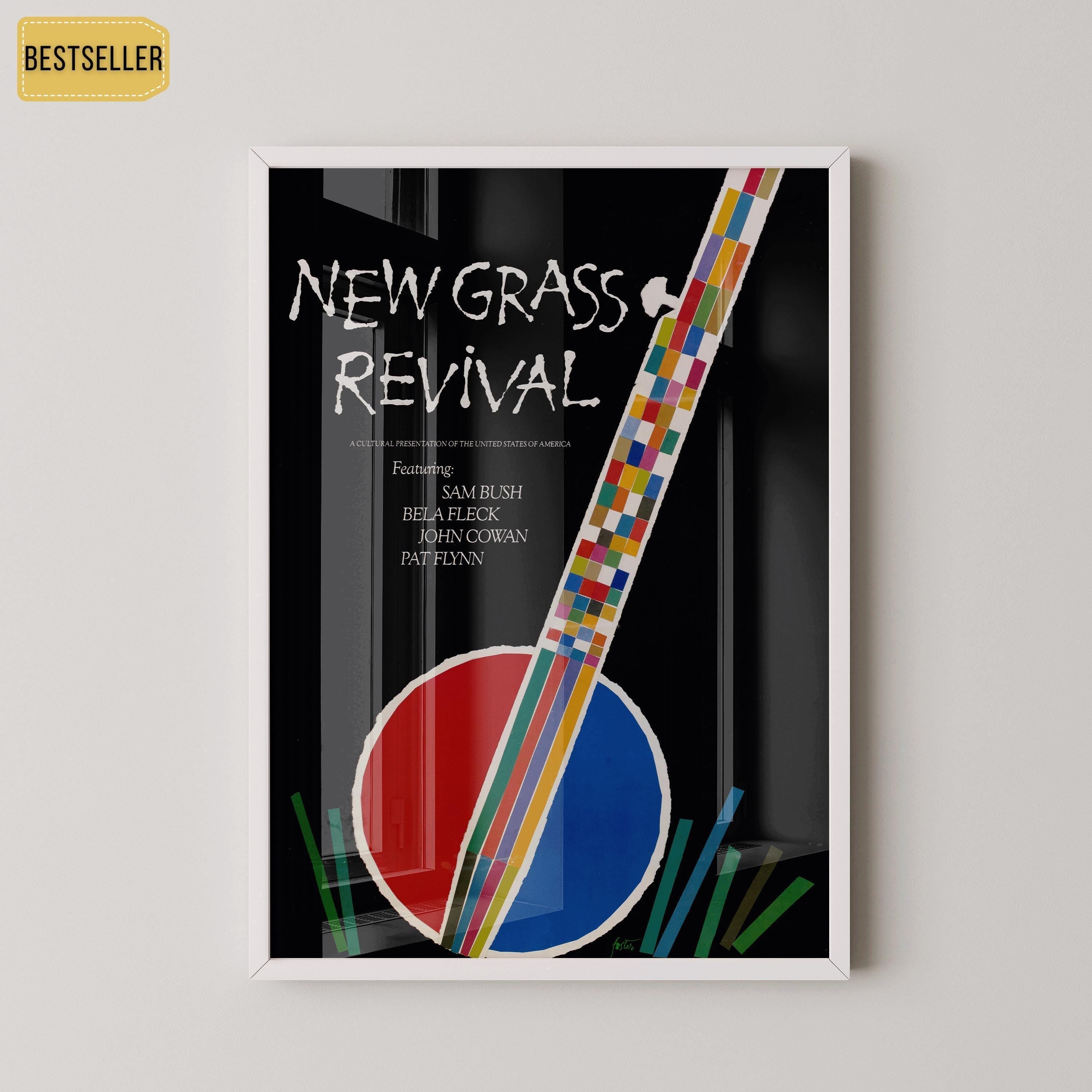 Vintage Music Poster - Bluegrass (USIA/New Grass Revival) | Our Most Popular Music Poster Available handframed or unframed - 9ArtPrints