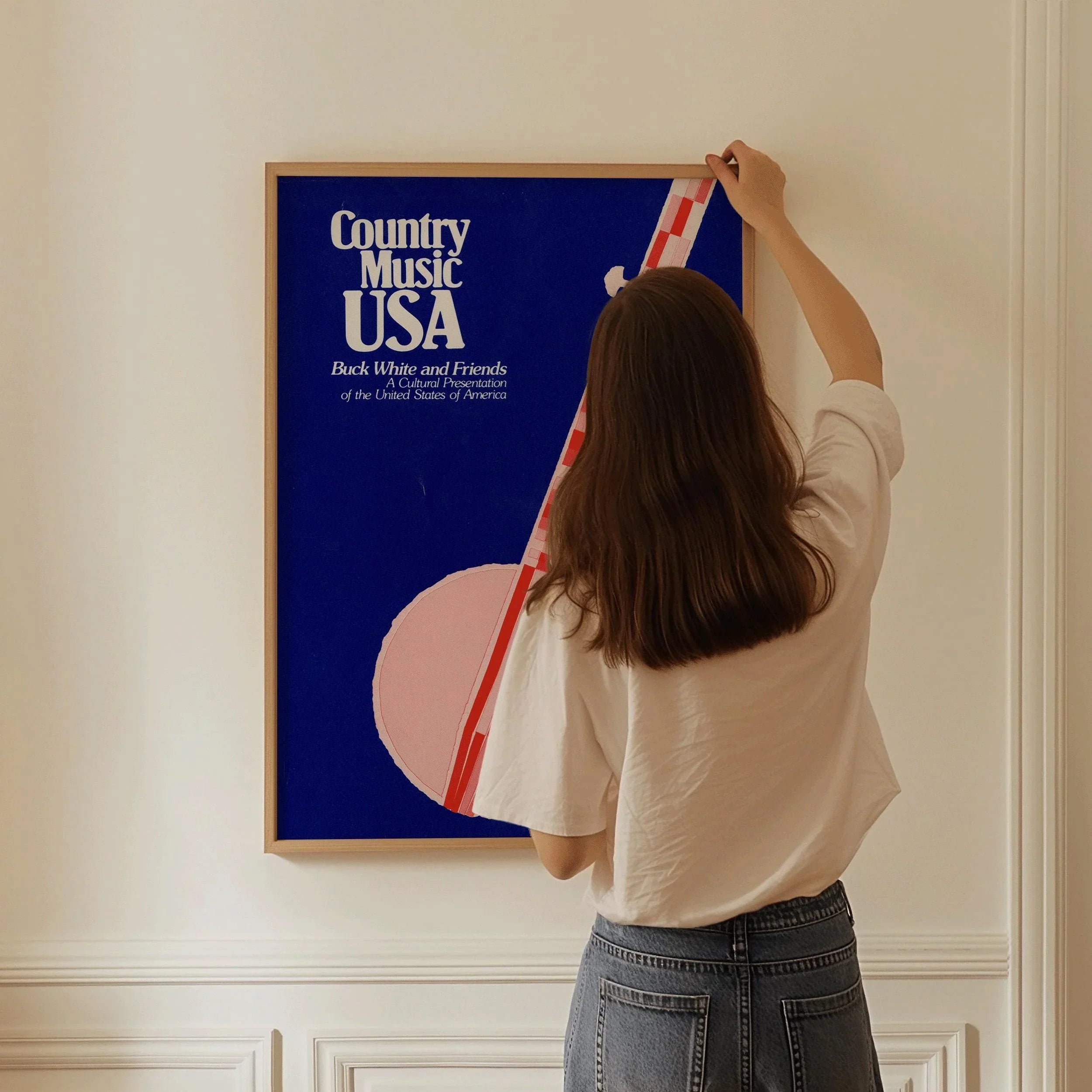 Vintage Music Poster - Country Music Buck White and Friends (USIA) | Available handframed or unframed - 9ArtPrints