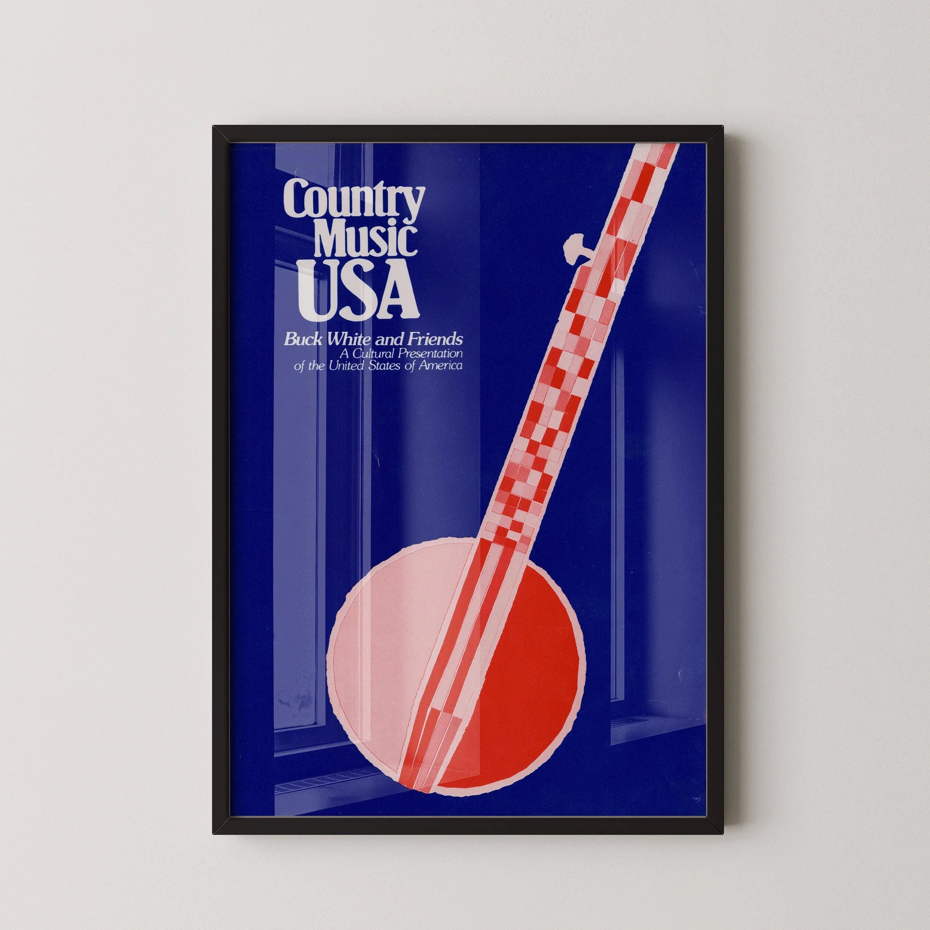 Vintage Music Poster - Country Music Buck White and Friends (USIA) | Available handframed or unframed - 9ArtPrints