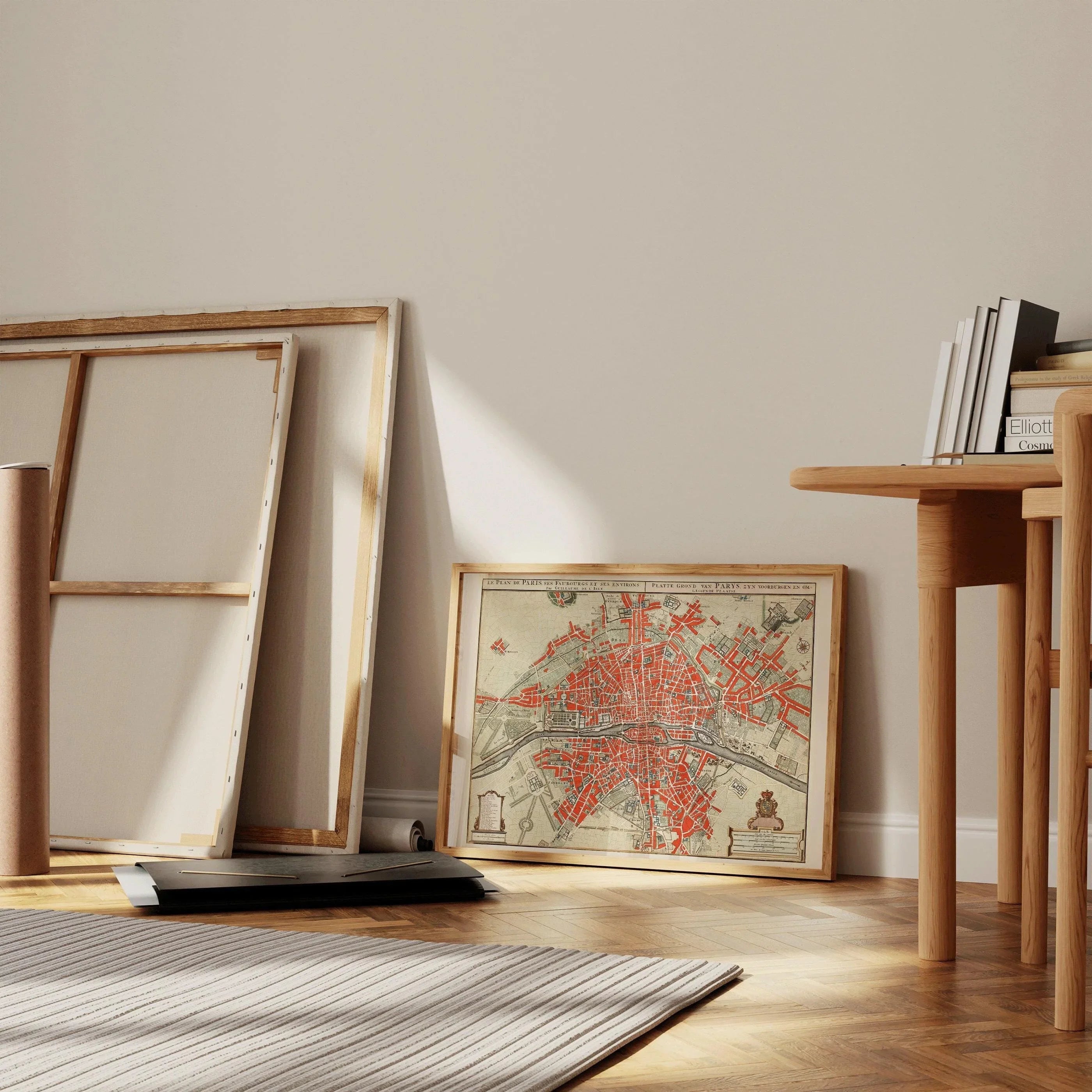 Vintage Paris Map Print