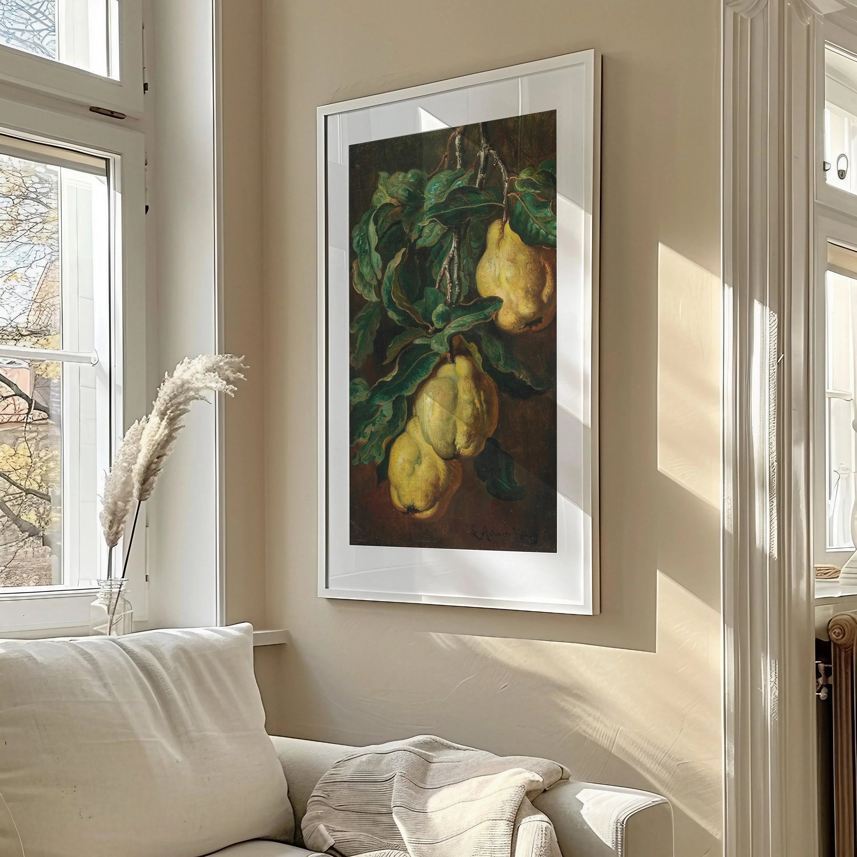 Vintage Quinces Botanical Art Print: Adam Ludwig Kunz, Victorian Fruit Still Life - 9ArtPrints