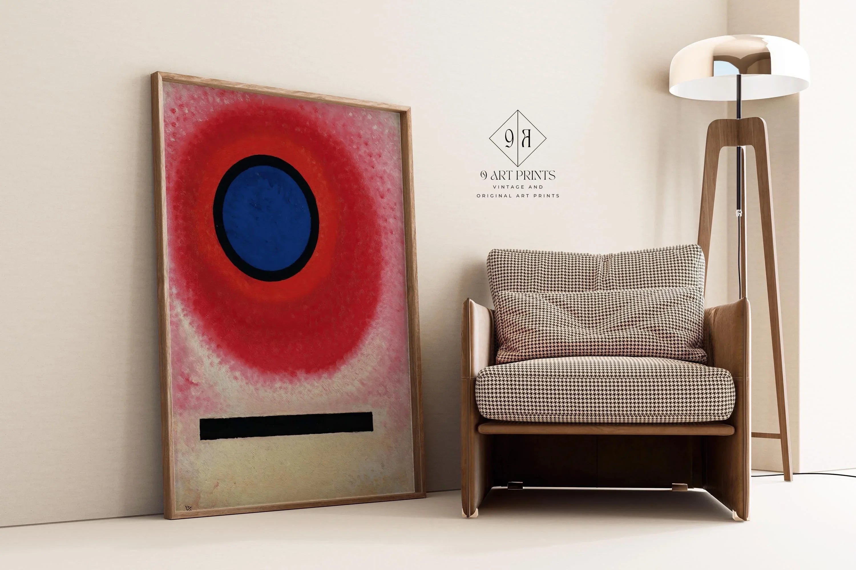 Wassily Kandinsky at Bauhaus - Blue Circle 2 PRINT | Mid - Century Modern Art in Stunning Giclee Print