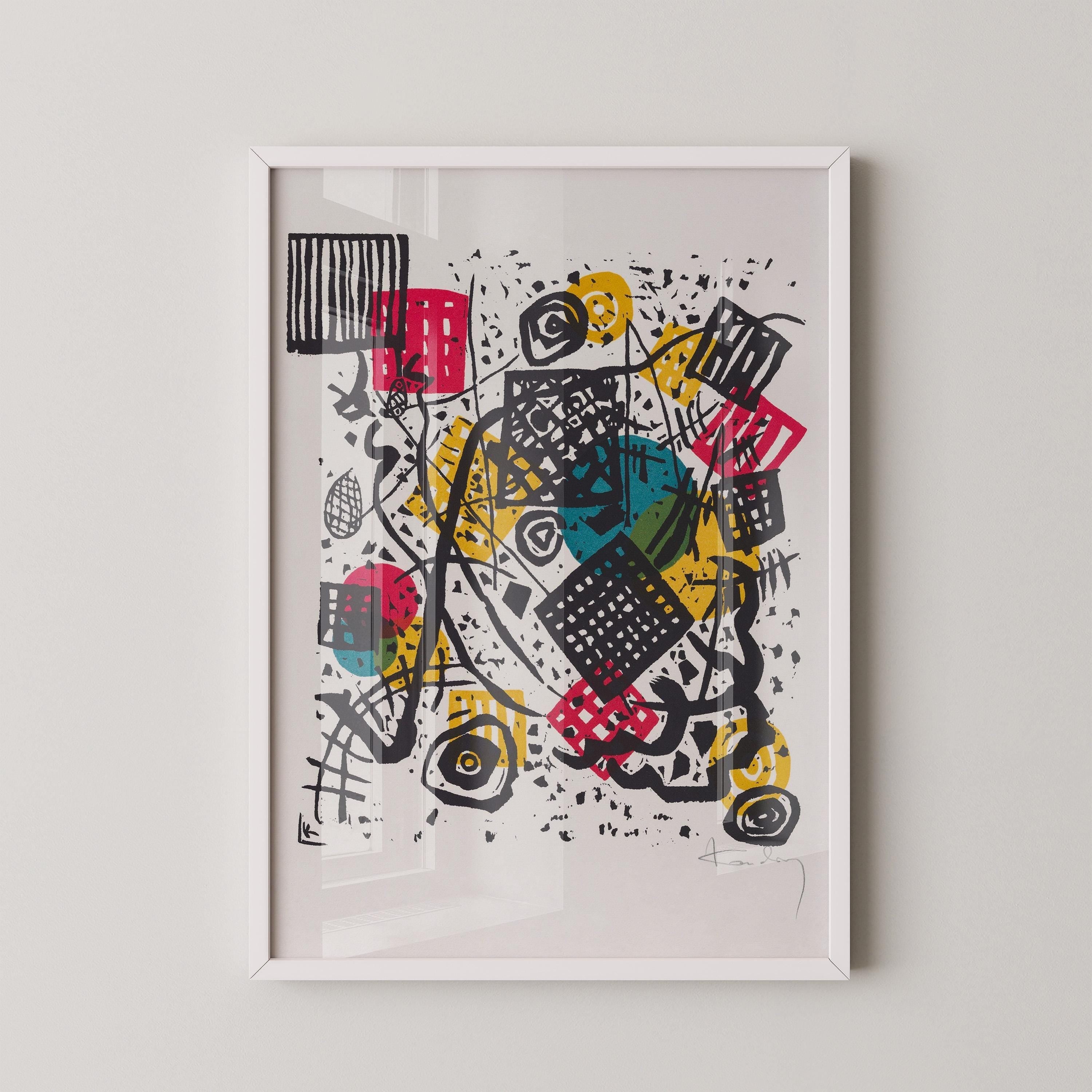 Wassily Kandinsky at Bauhaus - Small Worlds V PRINT | Mid - Century Modern Art Print