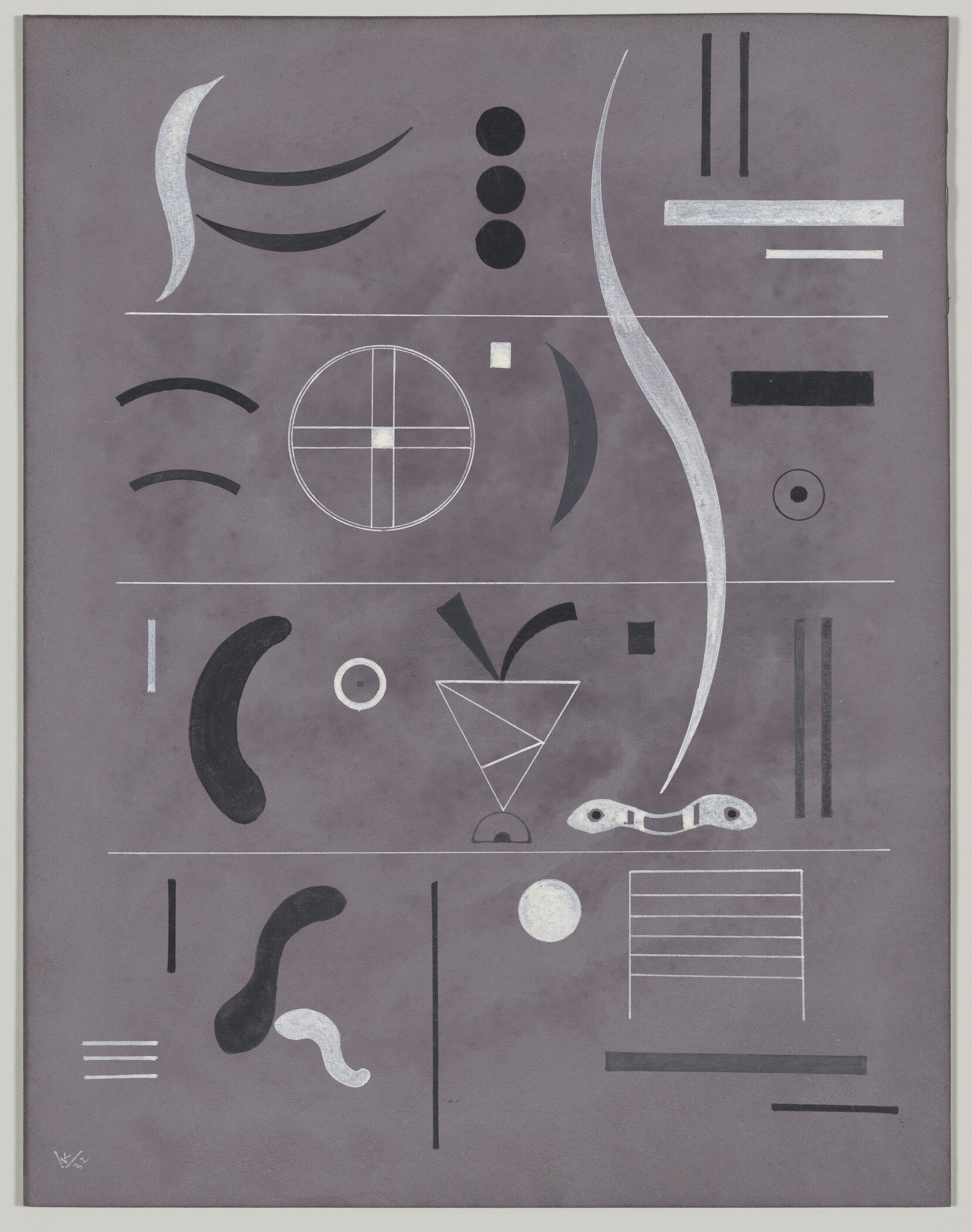 Wassily Kandinsky — Four Parts | Bauhaus Abstract Fine Art Print - 9ArtPrints