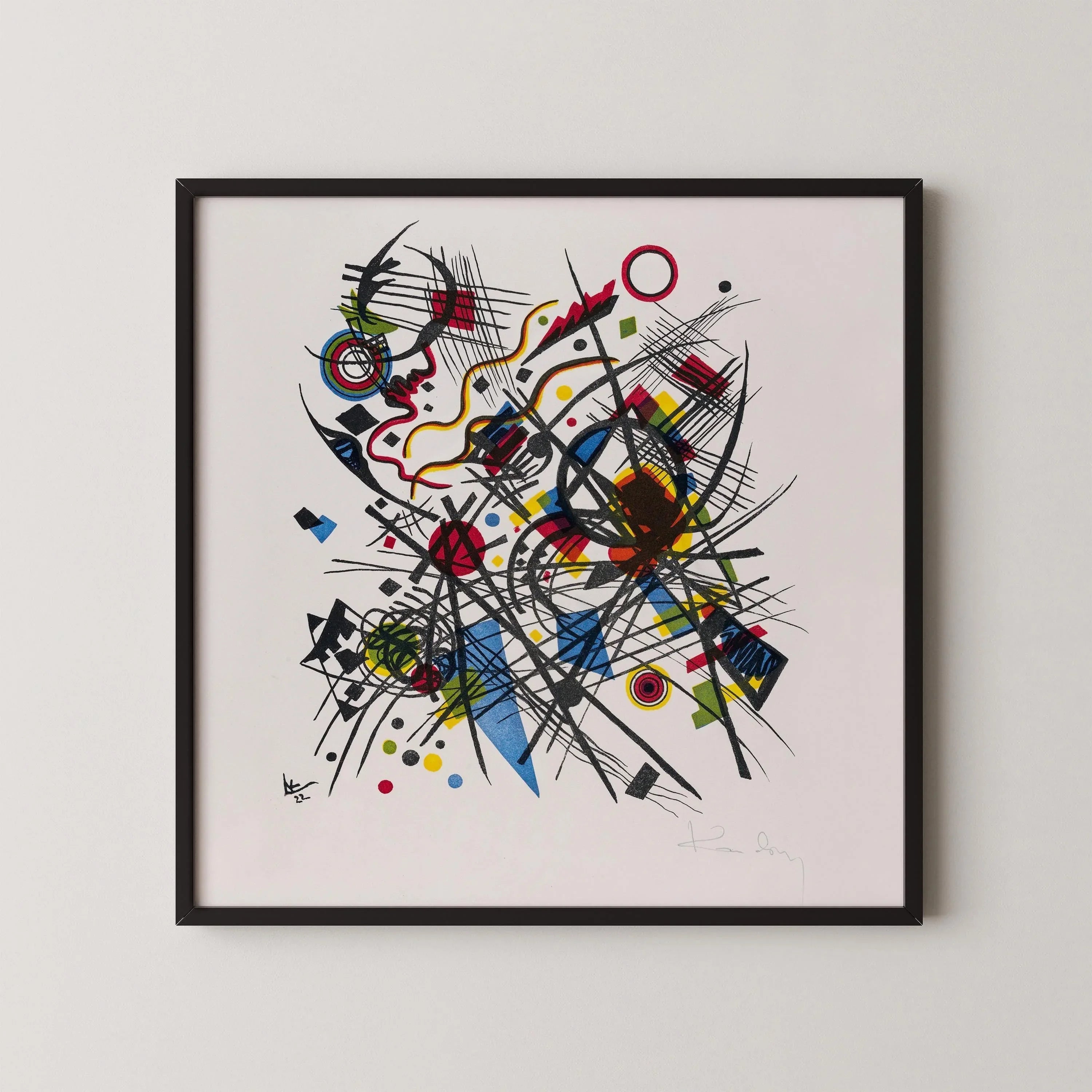 Wassily Kandinsky - Lithograph for the Fourth Bauhaus Portfolio PRINT | Famous Midcentury Modern Art (available framed) 1x1 - 9ArtPrints