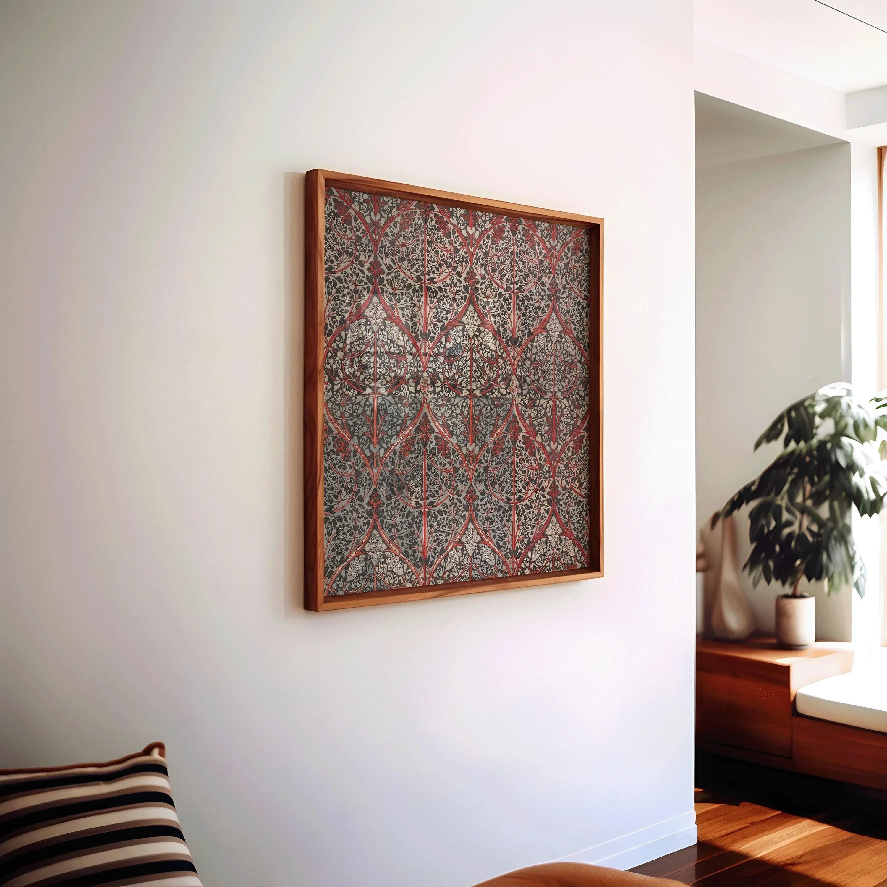 Willem Gerrit Dejsselhoff - Wallpaper with Broadbean Pattern PRINT | Vintage Botanical Pattern (available framed) 1X1 - 9ArtPrints