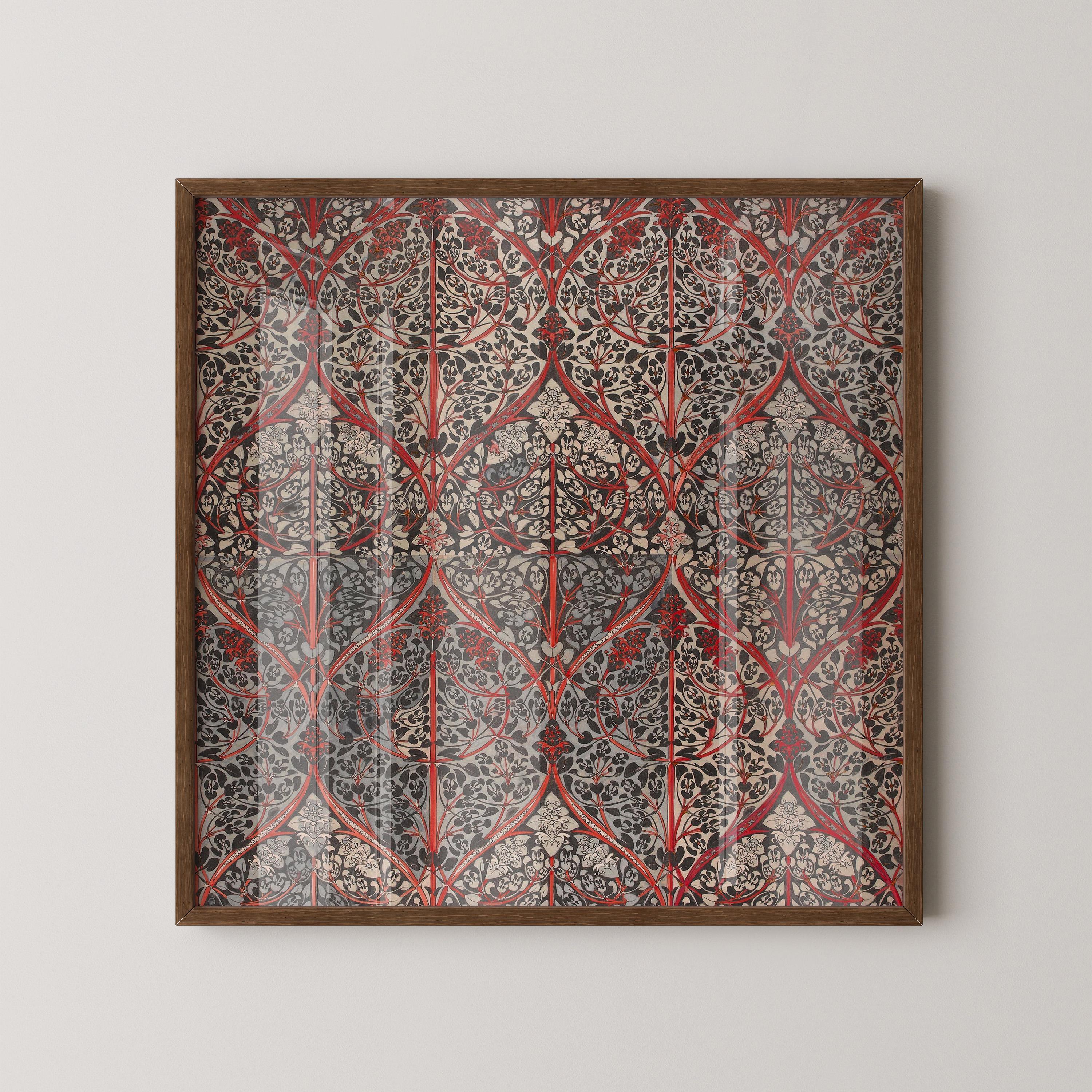 Willem Gerrit Dejsselhoff - Wallpaper with Broadbean Pattern PRINT | Vintage Botanical Pattern (available framed) 1X1 - 9ArtPrints