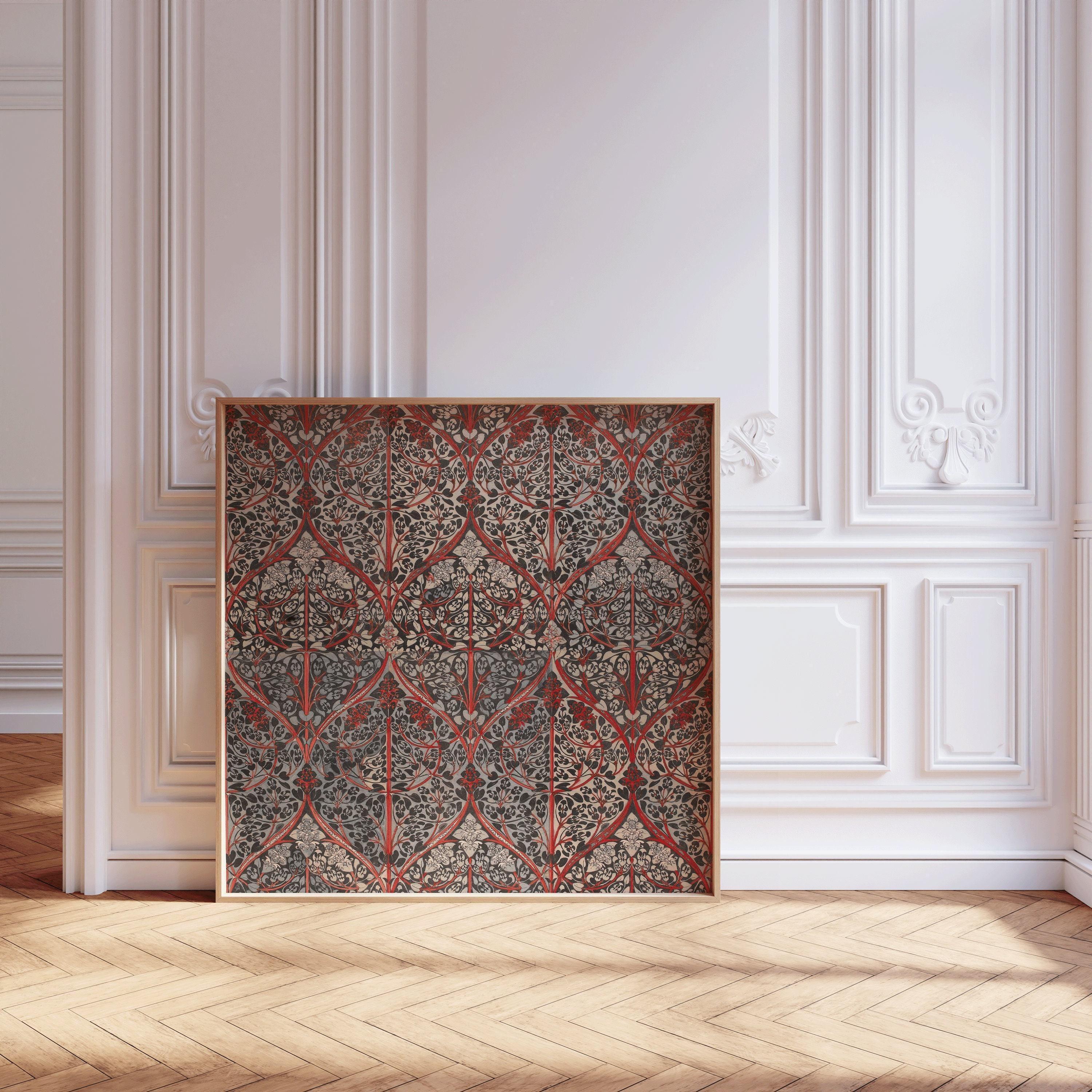 Willem Gerrit Dejsselhoff - Wallpaper with Broadbean Pattern PRINT | Vintage Botanical Pattern (available framed) 1X1 - 9ArtPrints