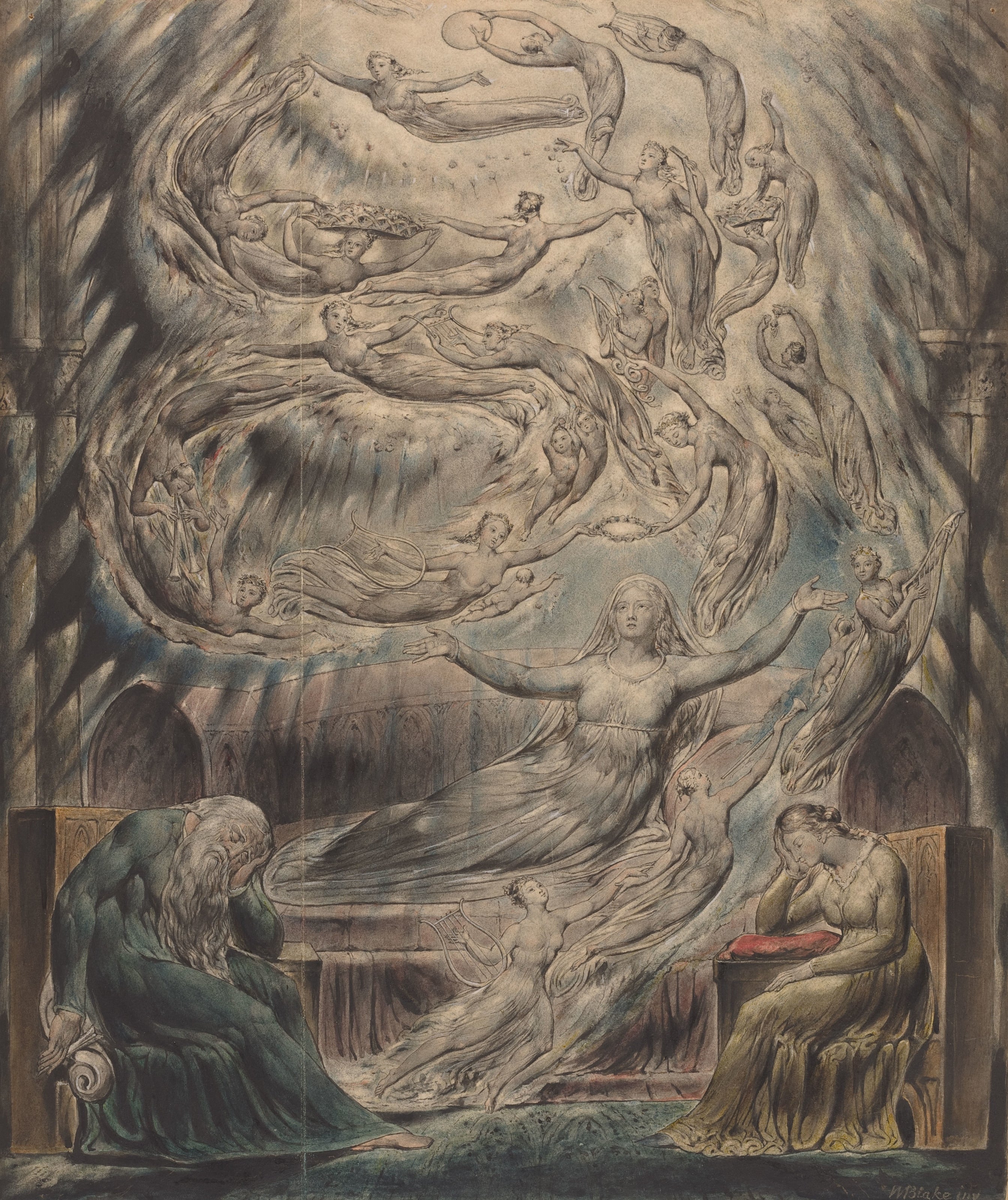 William Blake — Queen Katherine's Dream | Fine Art Giclée Print - 9ArtPrints
