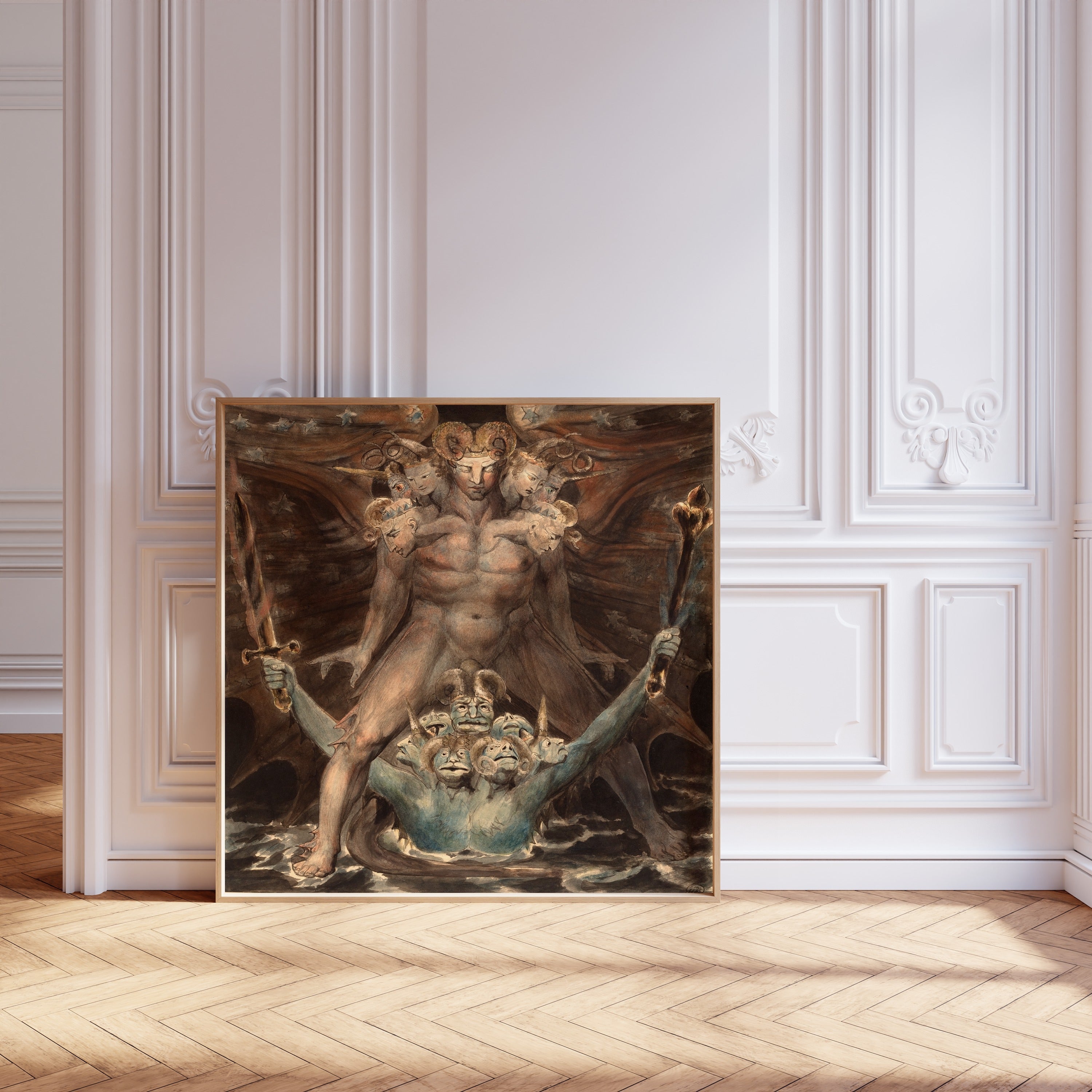William Blake — The Great Red Dragon and the Beast from the Sea | Fine Art Giclée Print - 9ArtPrints