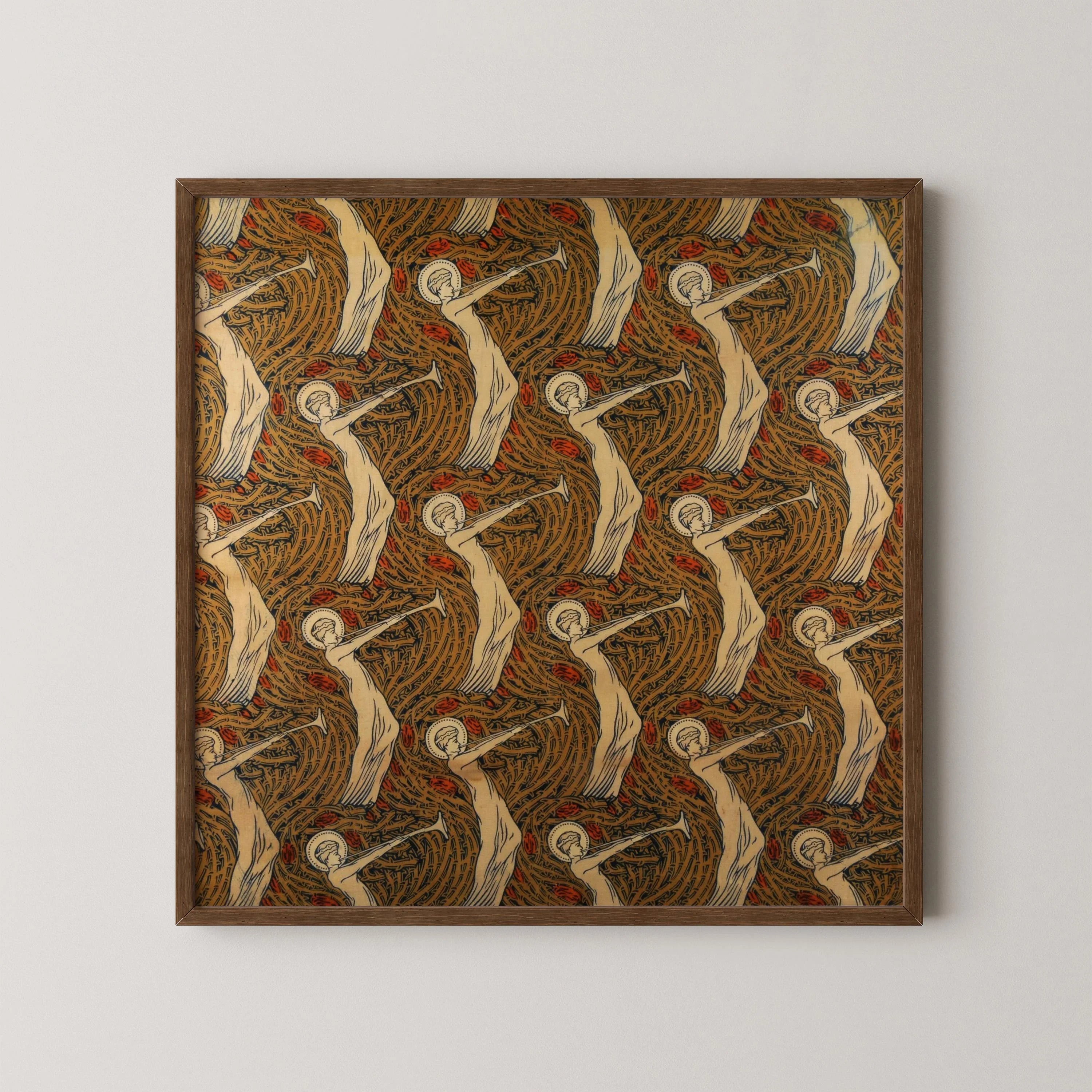 William Morris - Angels with Trumpet PRINT | Vintage Botanical Pattern (available handframed or unframed) 1x1 - 9ArtPrints