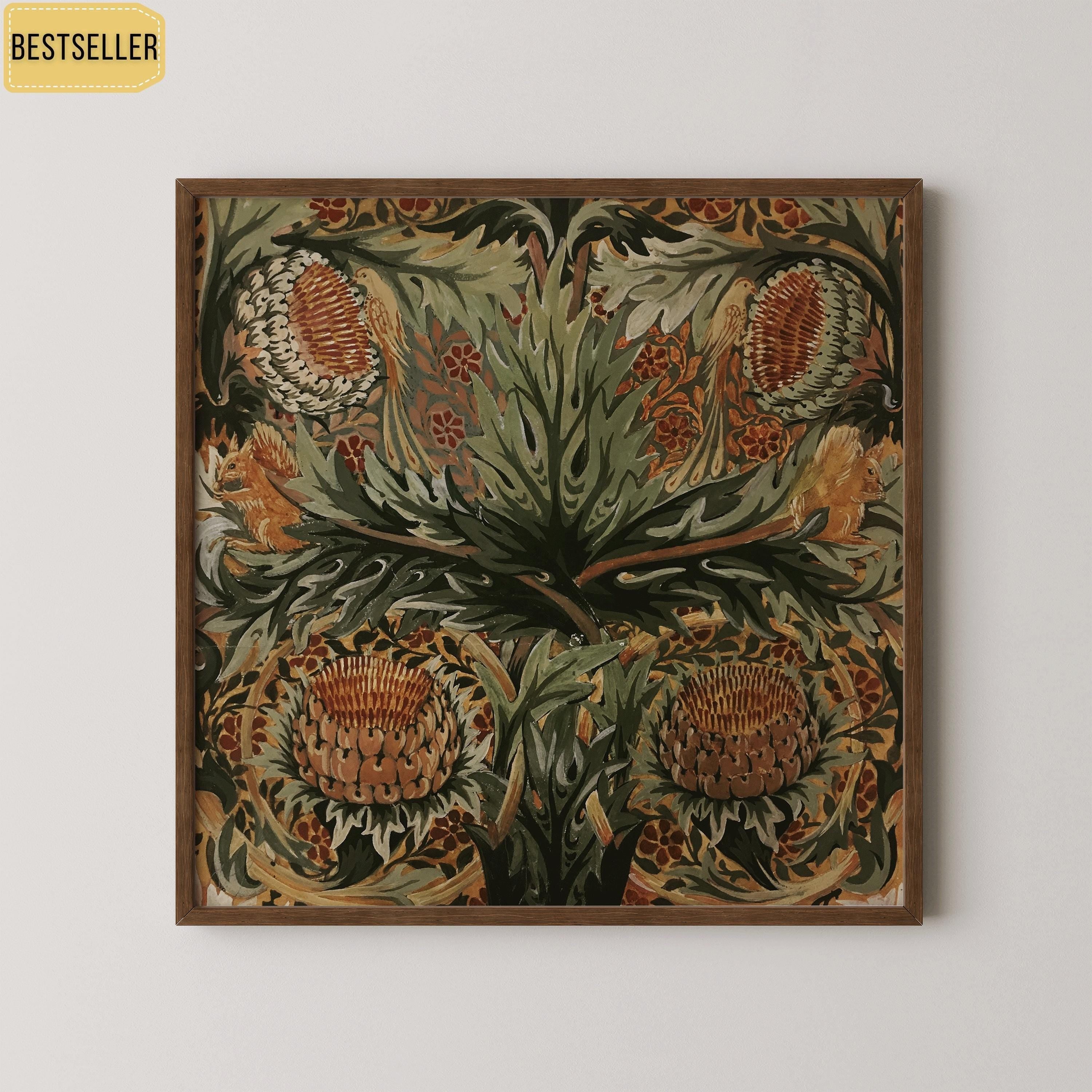 William Morris - Artichokes, Birds and Squirrels PRINT | Our Magnificent Bestseller and Statement Piece available framed 1X1 - 9ArtPrints