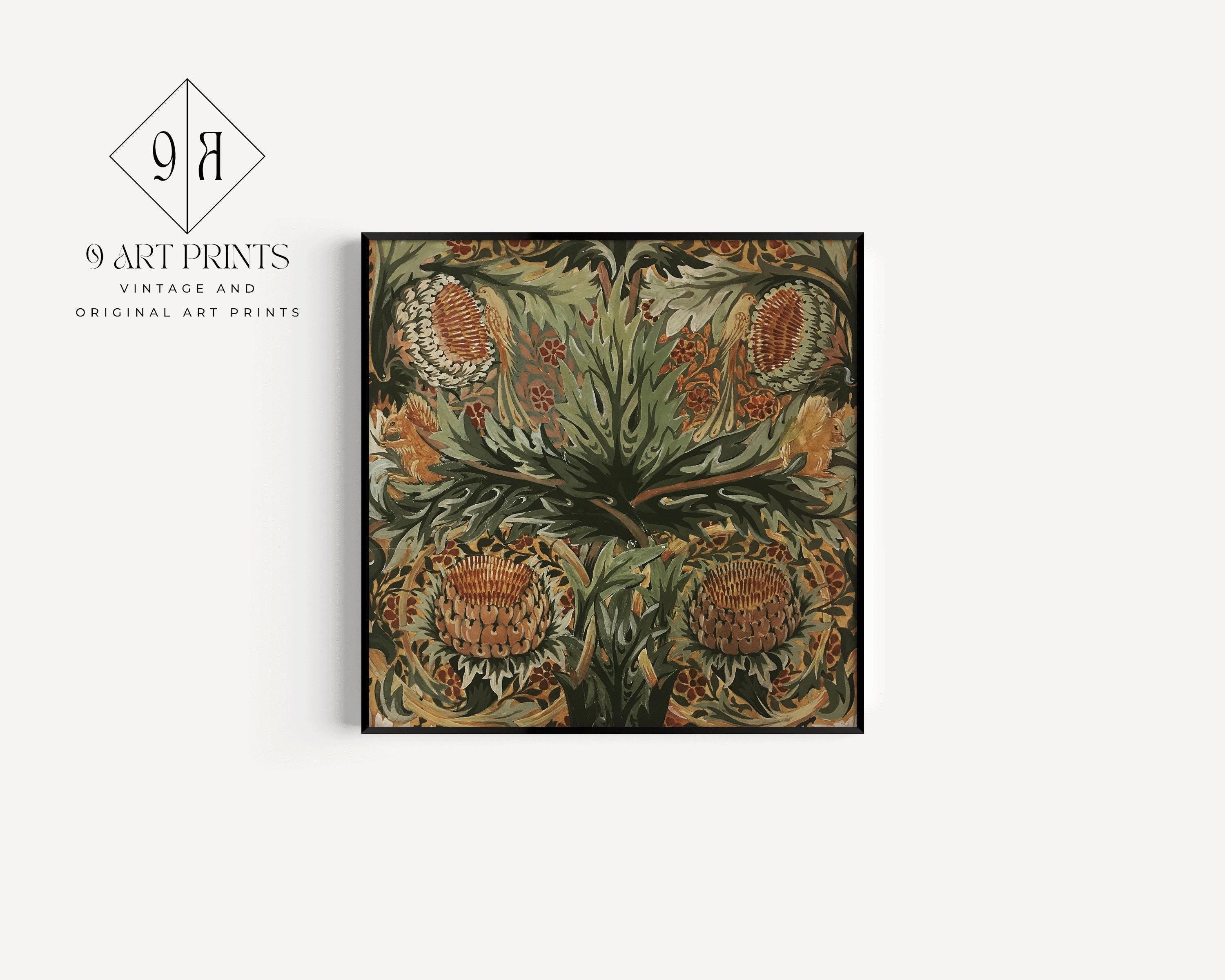 William Morris - Artichokes, Birds and Squirrels PRINT | Our Magnificent Bestseller and Statement Piece available framed 1X1 - 9ArtPrints