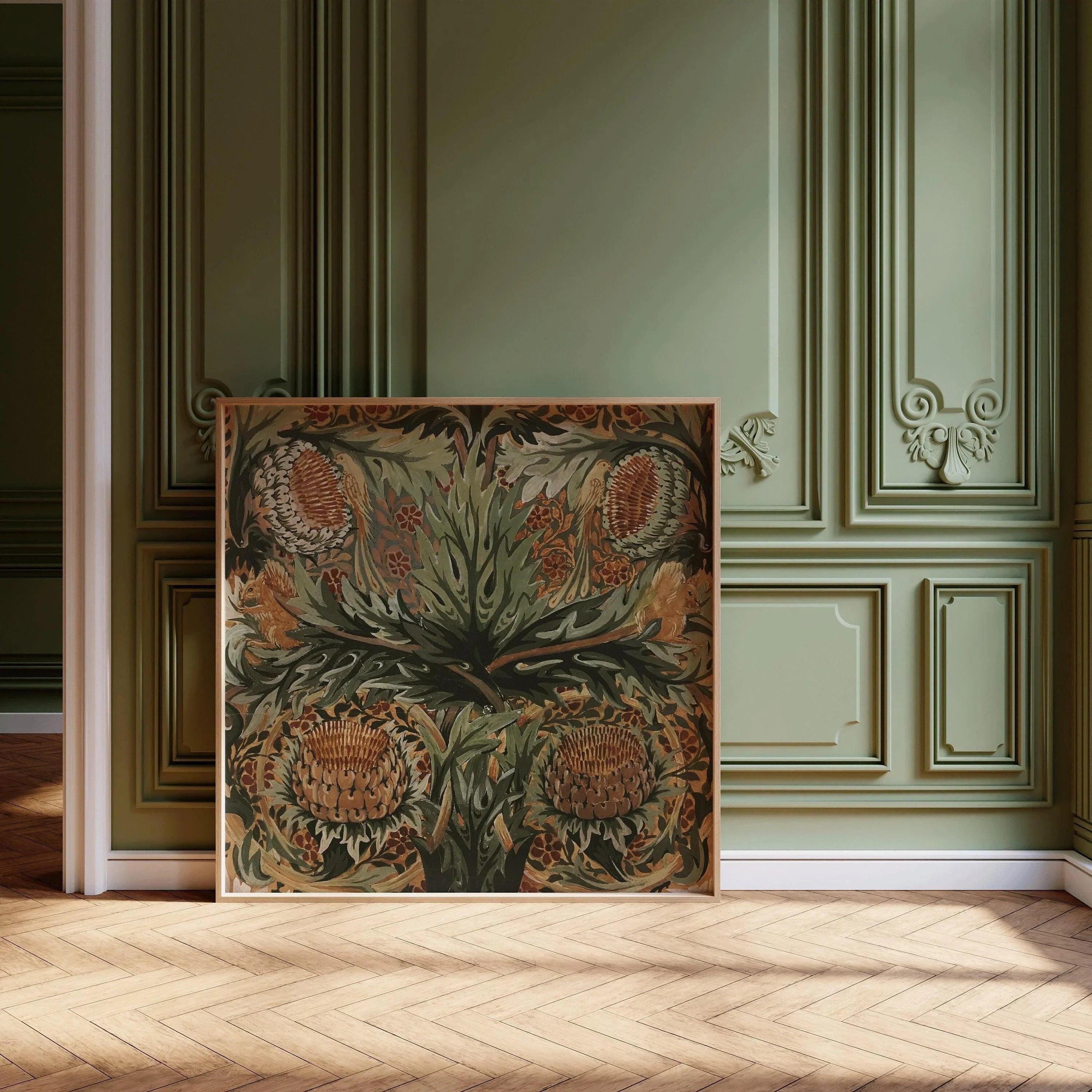 William Morris - Artichokes, Birds and Squirrels PRINT | Our Magnificent Bestseller and Statement Piece available framed 1X1 - 9ArtPrints