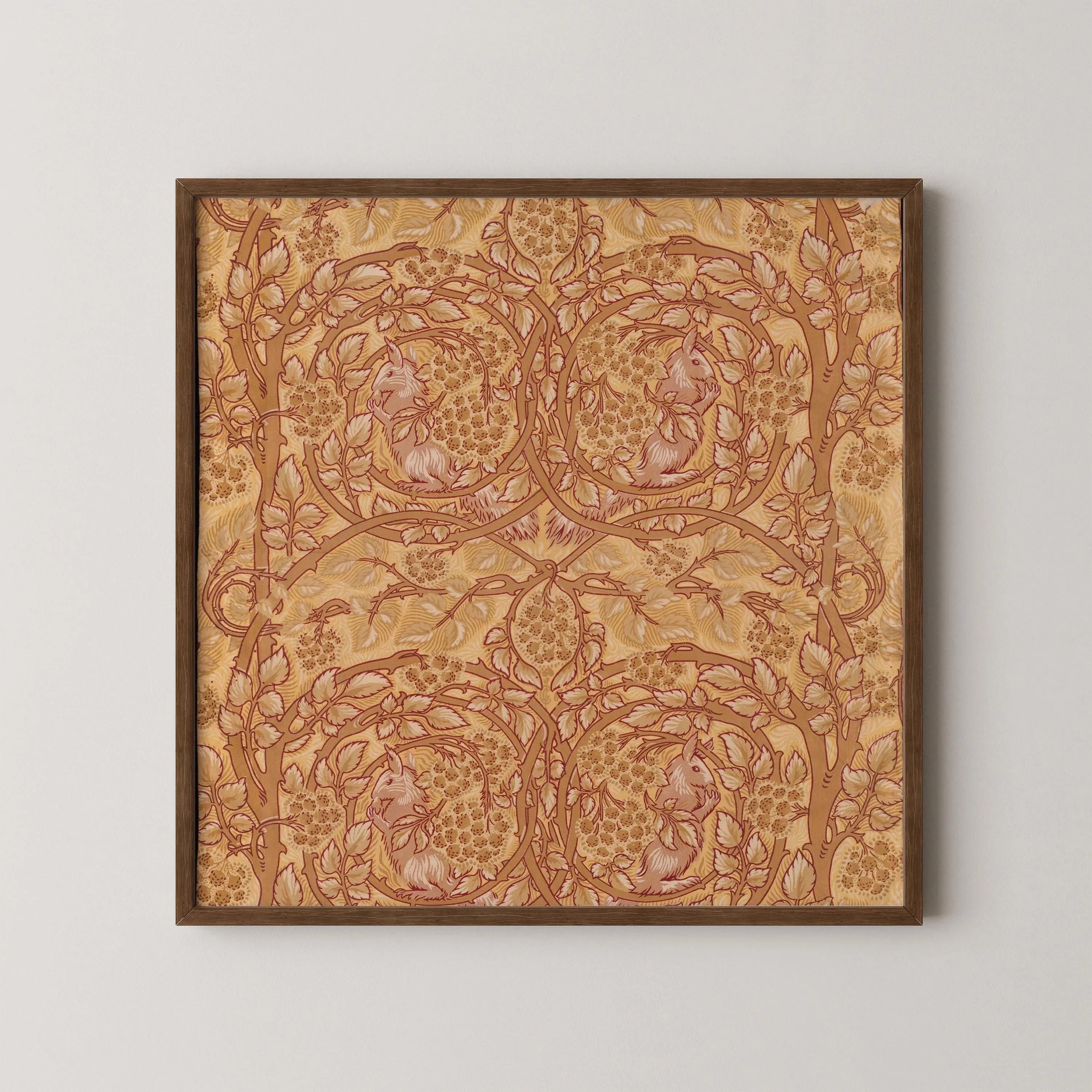 William Morris - Bramble and Squirrels PRINT | An Exceptionally Elegant Vintage Botanical Pattern Print available framed 1x1 - 9ArtPrints