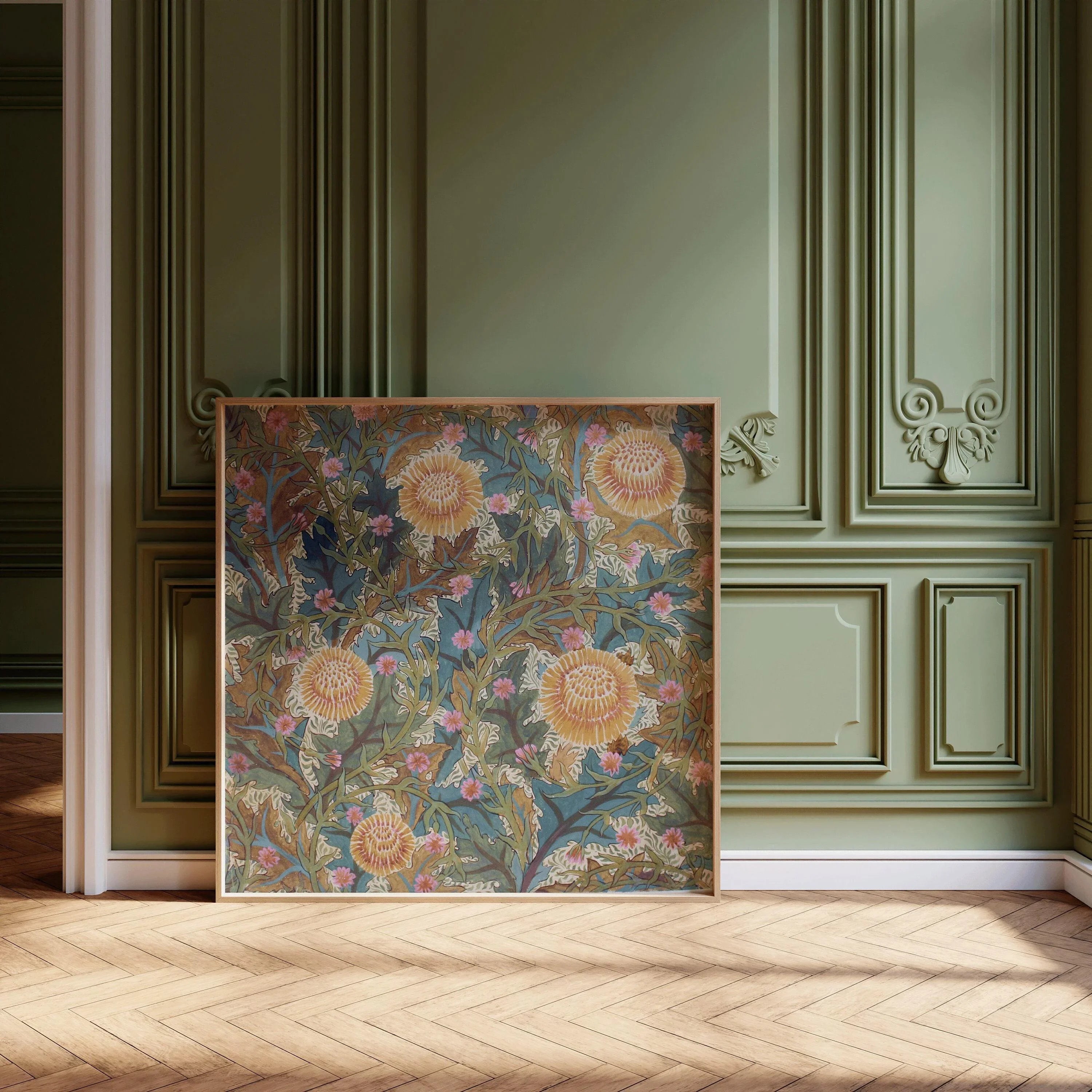 William Morris - Chrysanthemum PRINT | Vintage Botanical Pattern (available handframed or unframed) 1x1 - 9ArtPrints