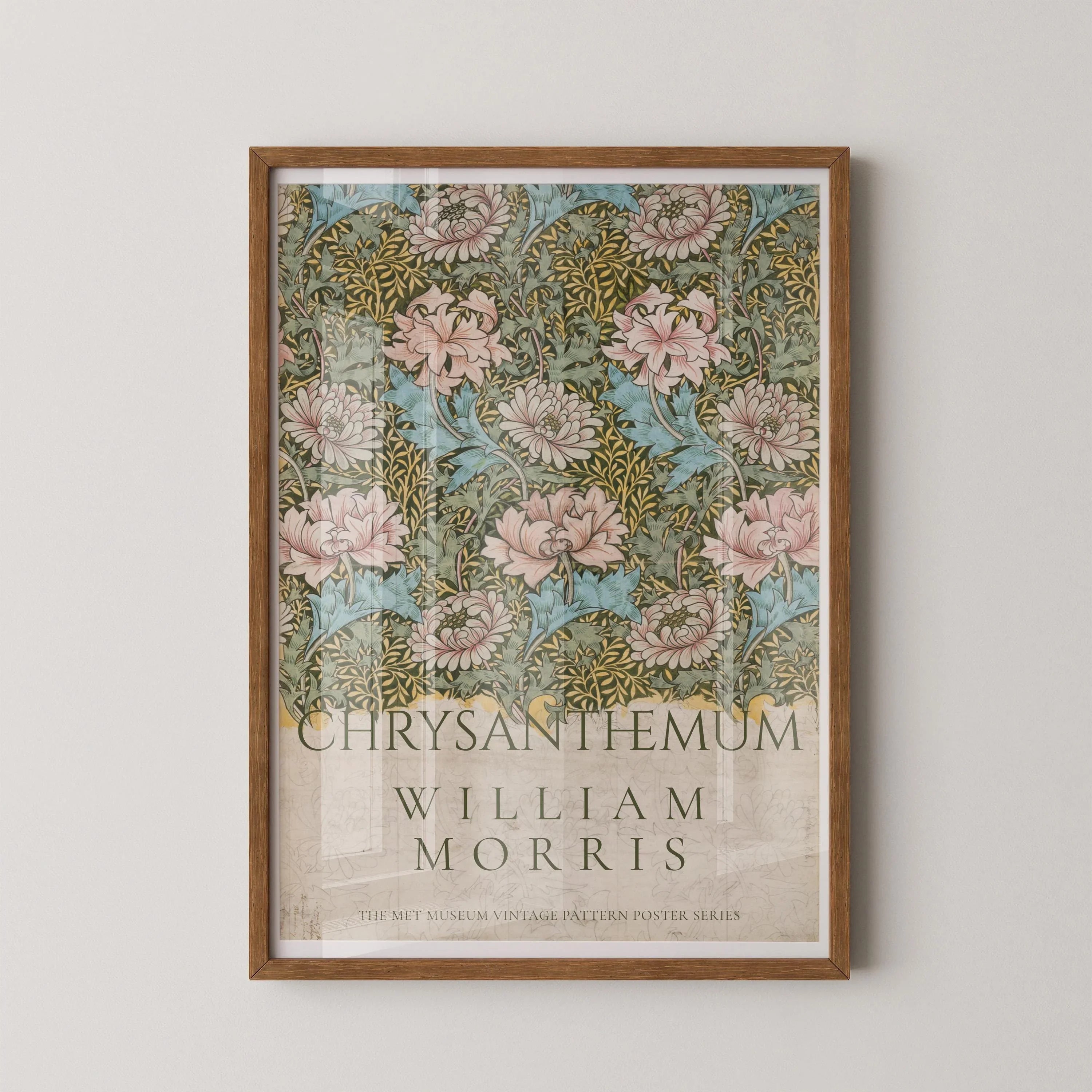 William Morris - Chrysanthemum PRINT | Vintage Botanical Pattern Poster