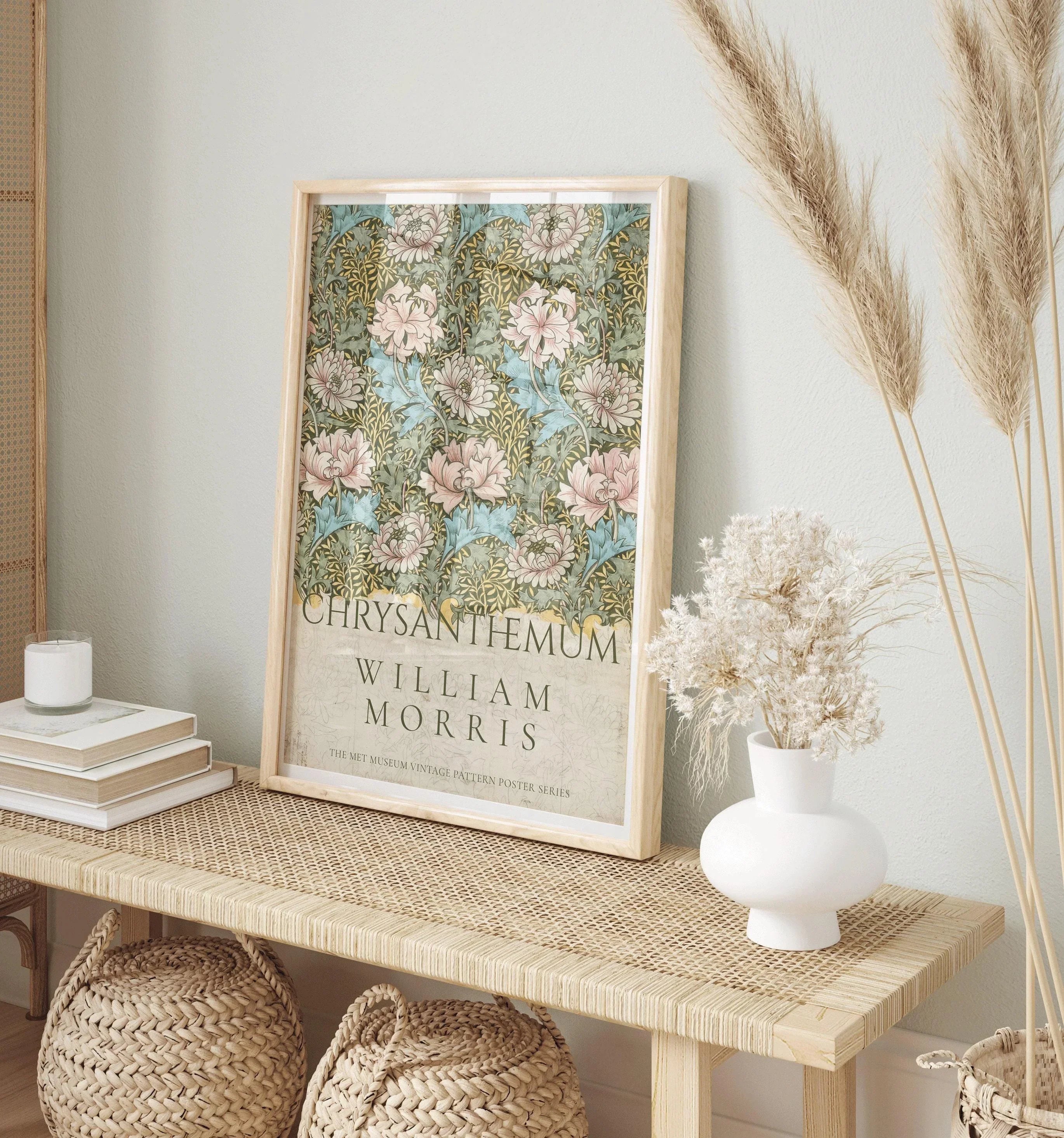 William Morris - Chrysanthemum PRINT | Vintage Botanical Pattern Poster