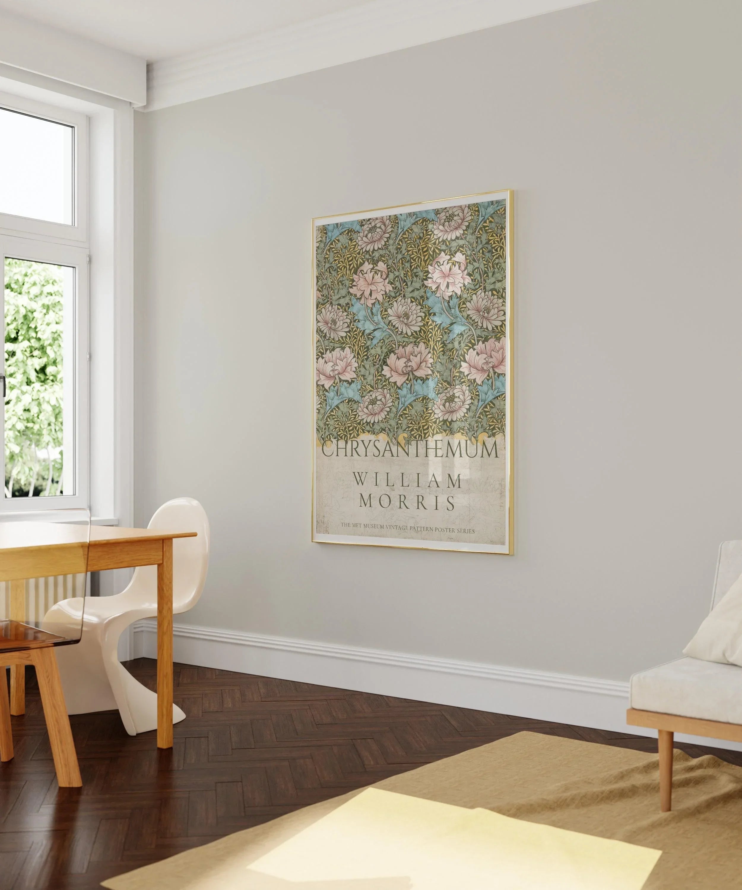 William Morris - Chrysanthemum PRINT | Vintage Botanical Pattern Poster