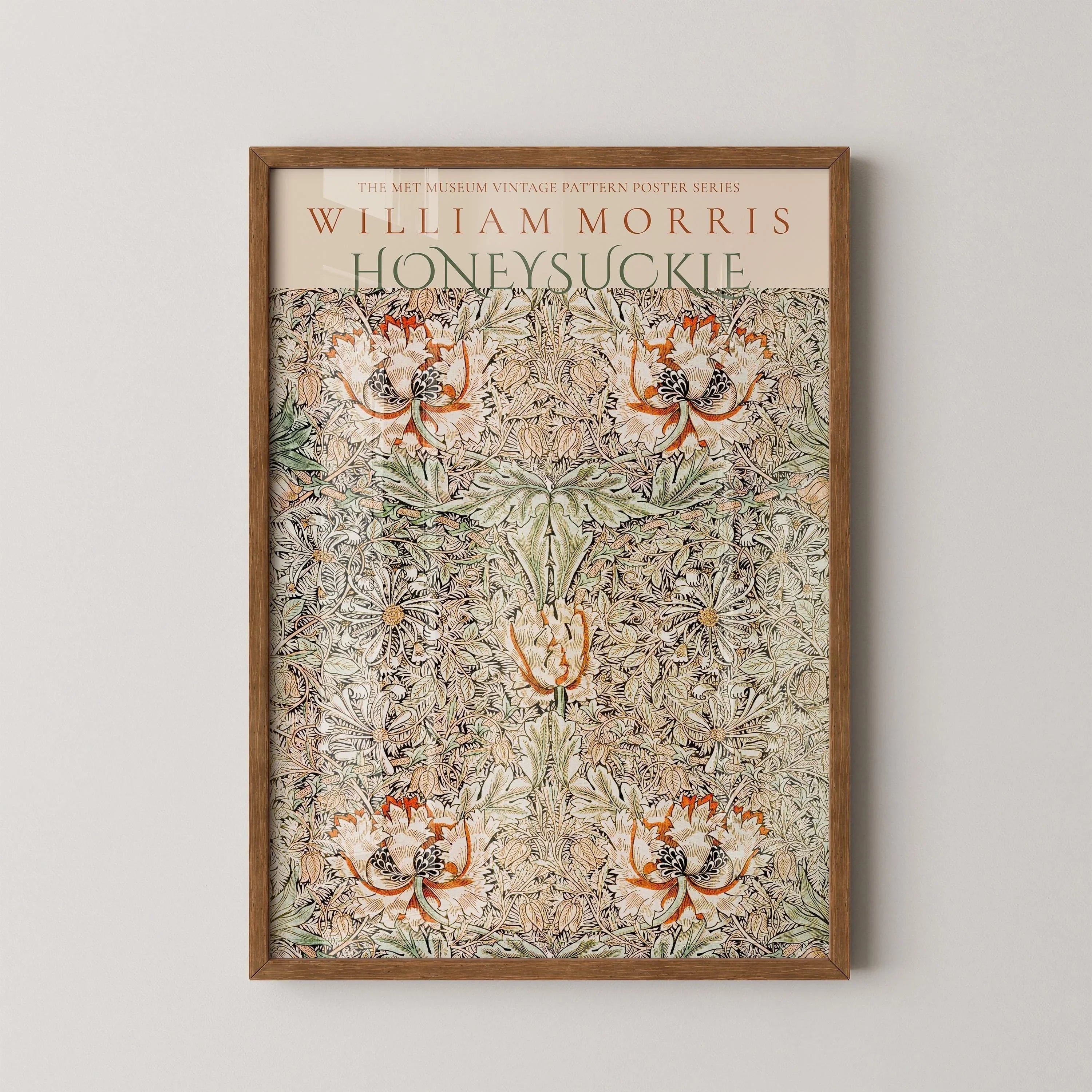 William Morris Honeysuckle Print: Vintage Botanical Art Poster - 9ArtPrints
