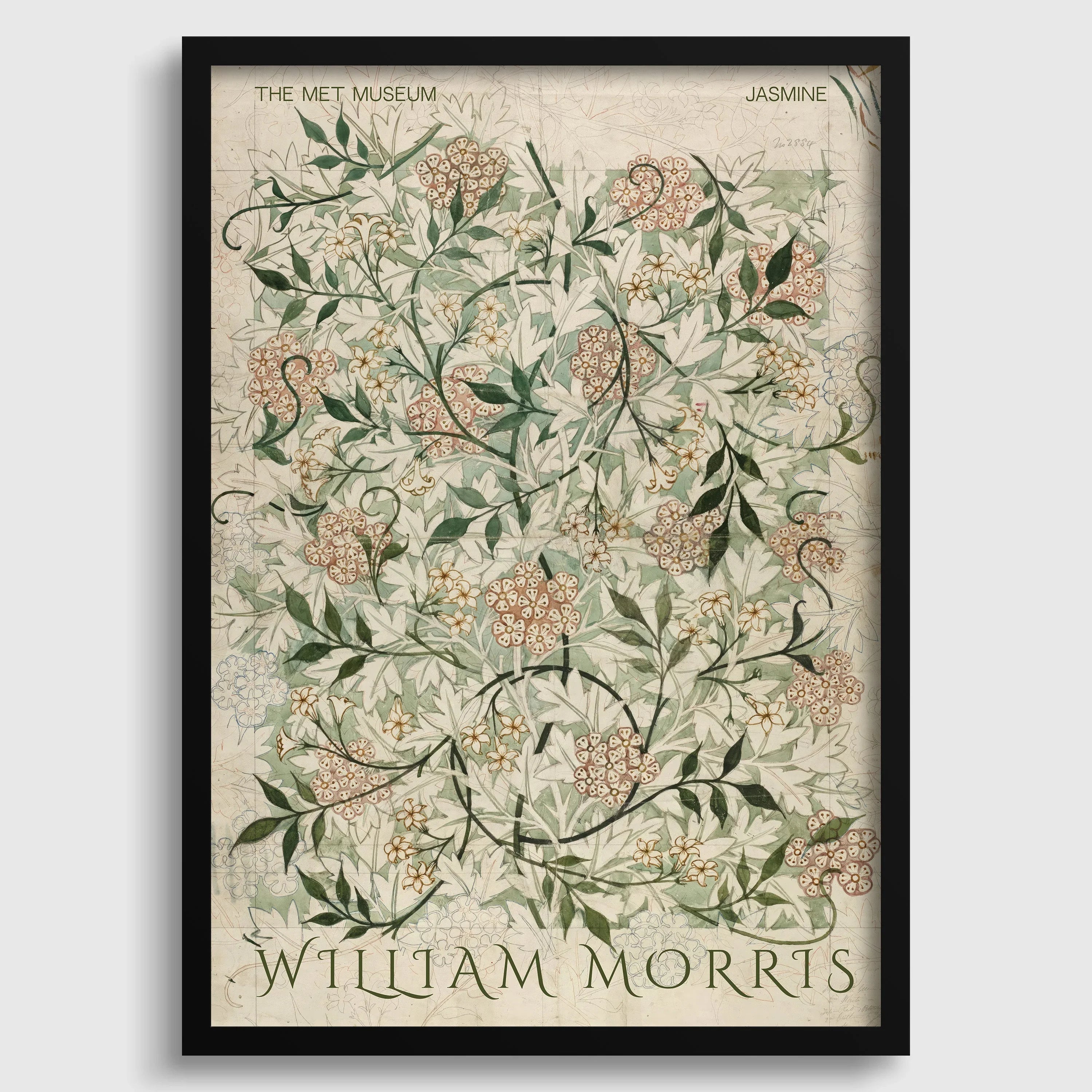 William Morris Jasmine Print: Vintage Botanical Art, Giclee Fine Art - 9ArtPrints