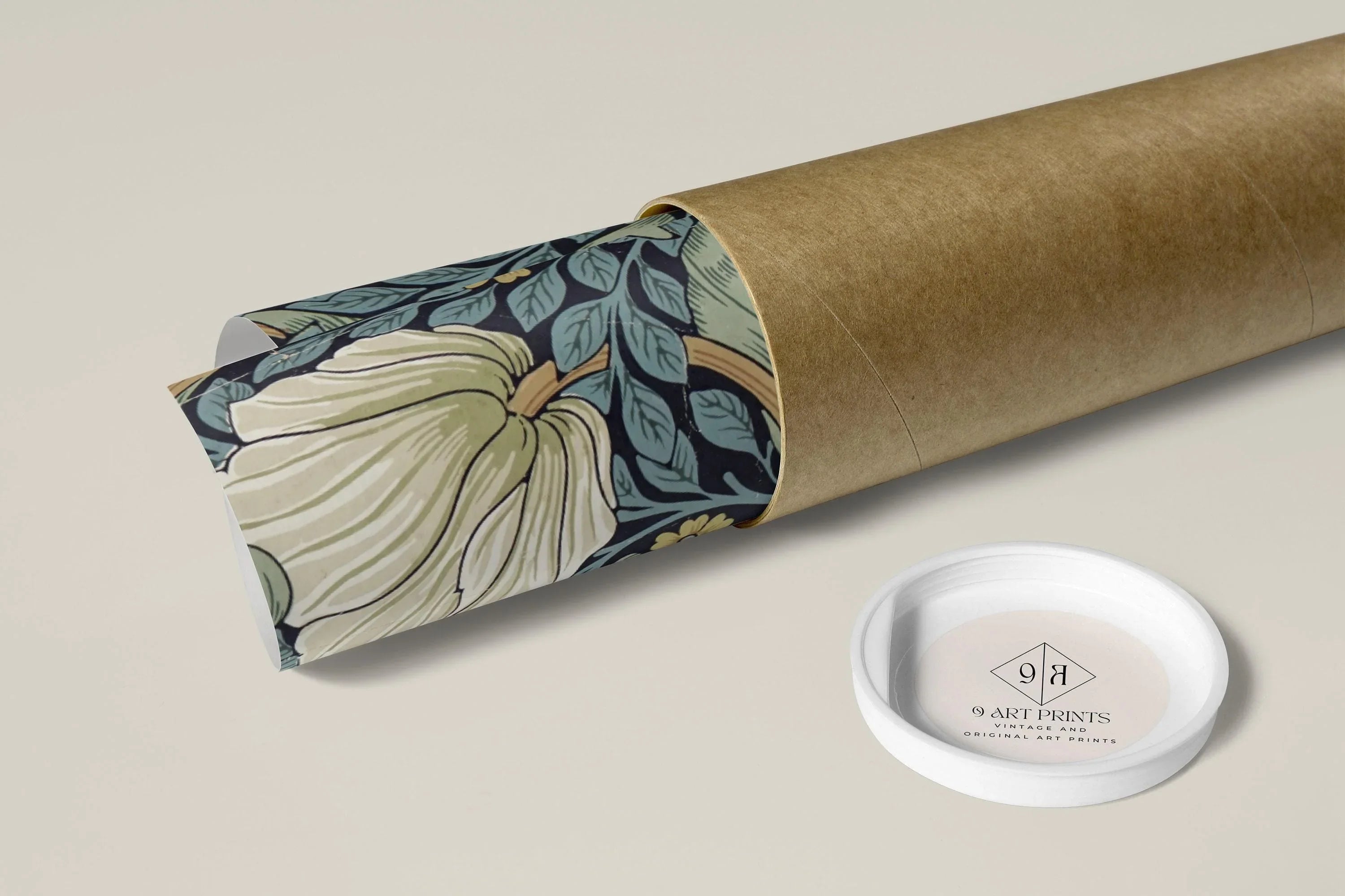 William Morris - Pimpernel PRINT | Vintage Sage Green Botanical Poster