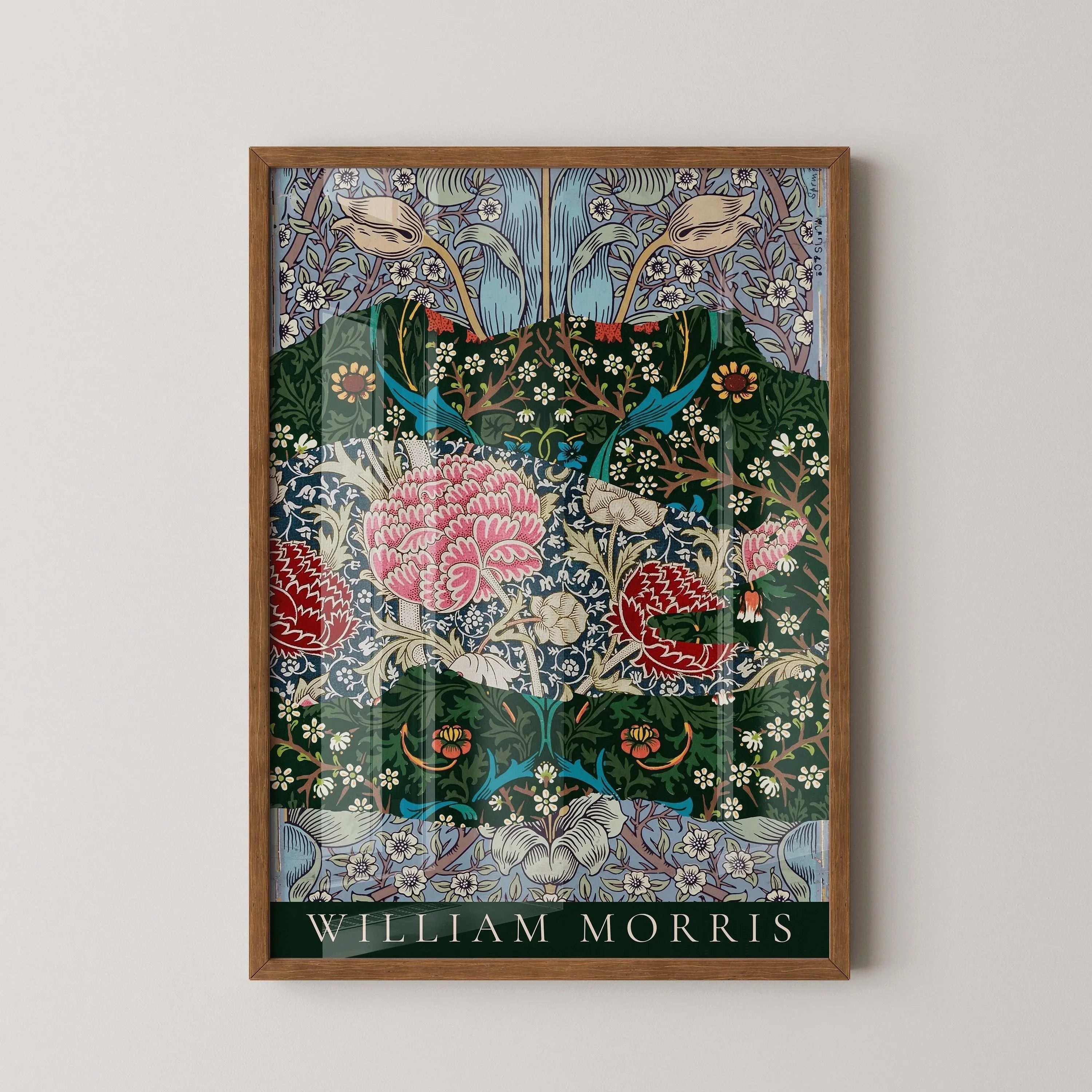 William Morris Poster - 'Strips' PRINT | Vintage Botanical Pattern Poster