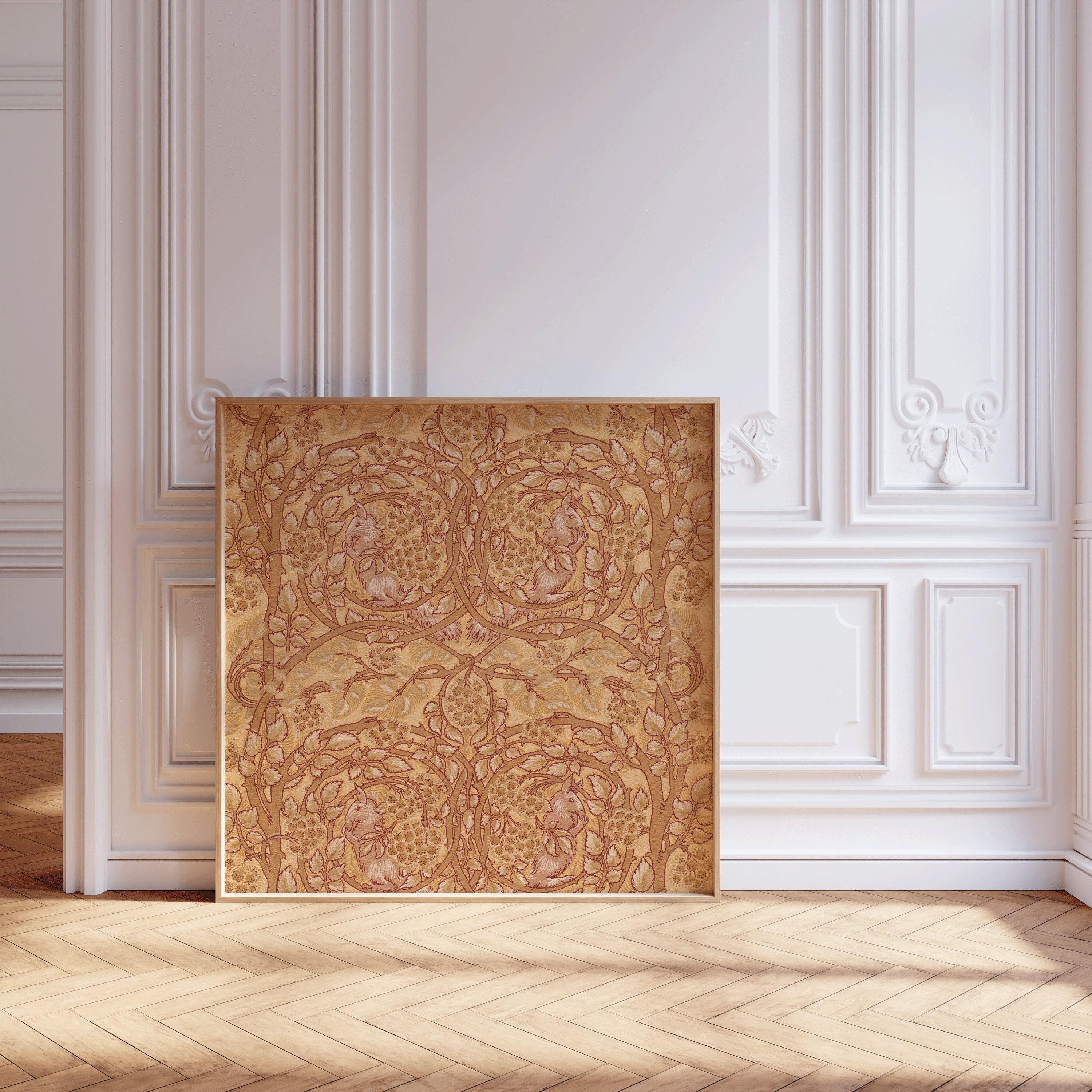 William Morris STATEMENT TRIO Arthur Heygate Mackmurdo| Artichokes Brambles Chrysanthemum & Squirrels available framed 1x1 - 9ArtPrints