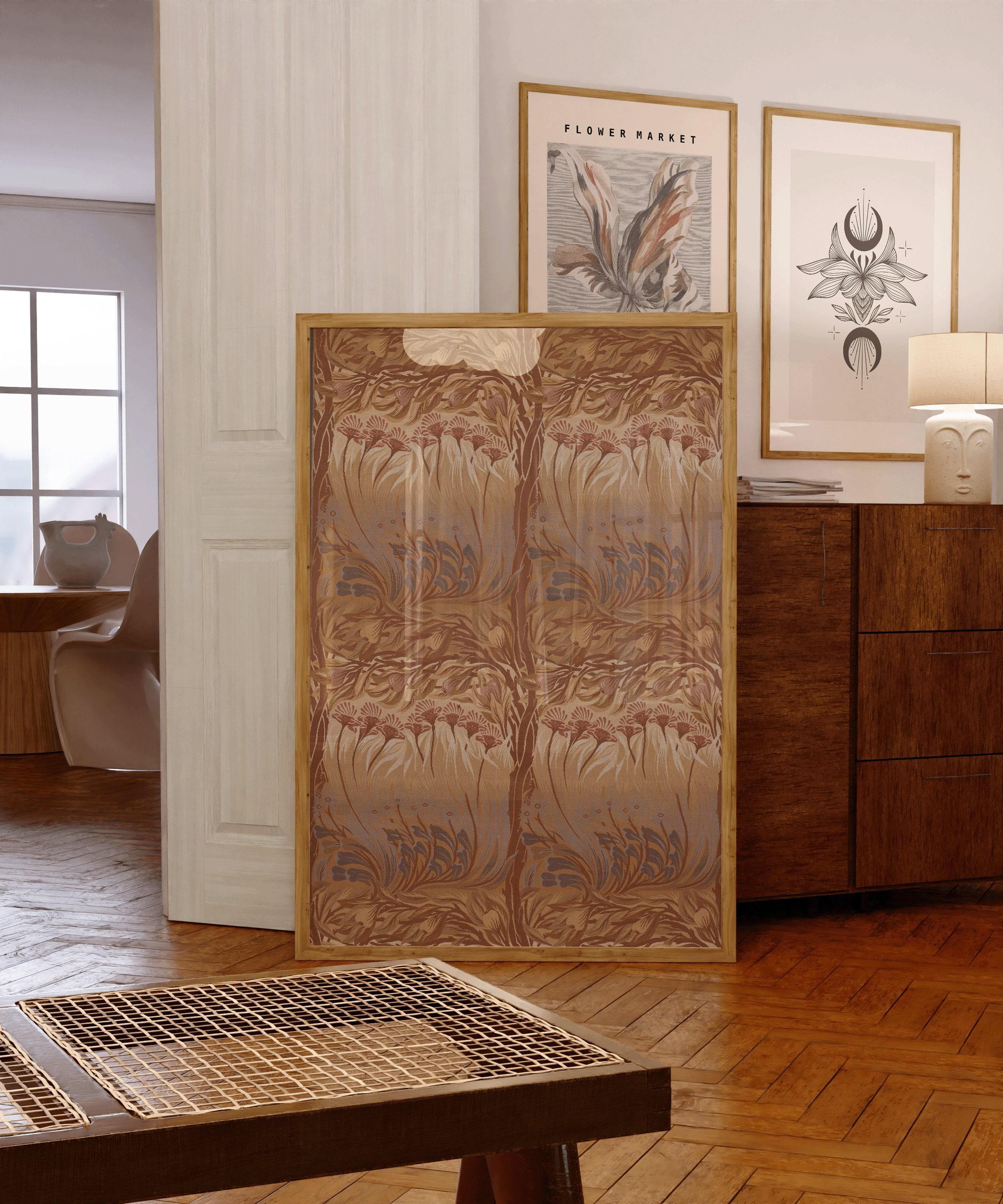 William Morris - The Fig Tree Arthur Heygate Mackmurdo (woven wool) PRINT | Vintage Pattern Print in Brown available framed - 9ArtPrints