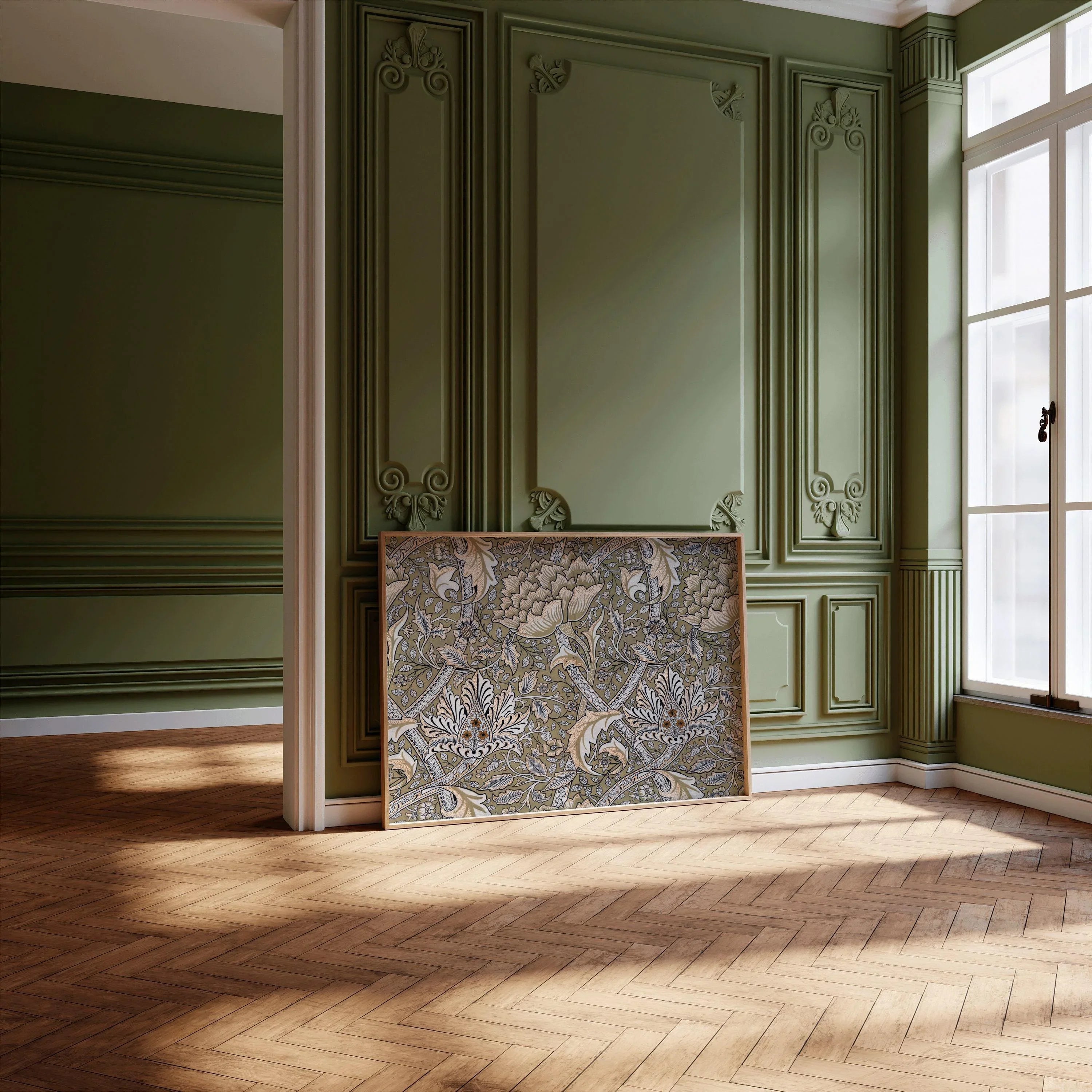 William Morris - Windrush PRINT | Vintage Pattern Print in Sage Green