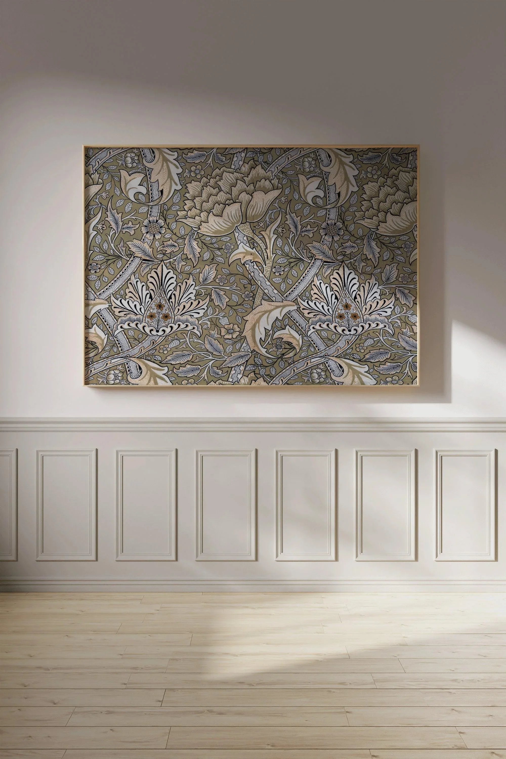 William Morris Windrush Print: Sage Green Vintage Floral Art - 9ArtPrints