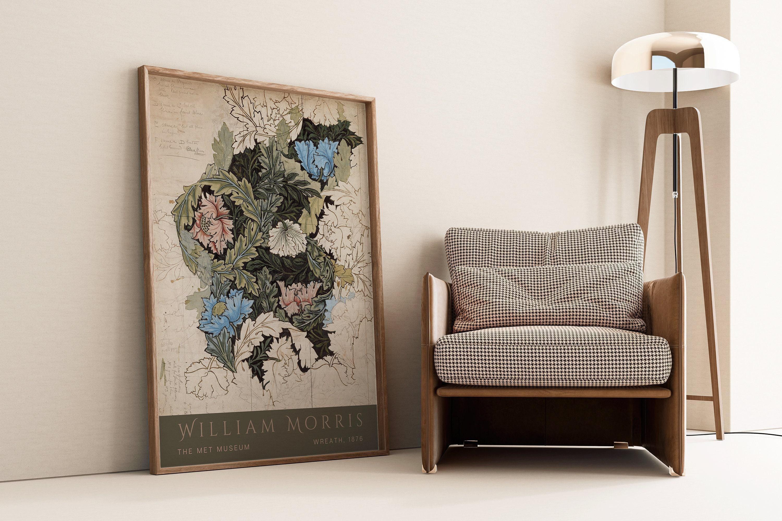 William Morris - Wreath PRINT | Vintage Botanical Pattern Poster