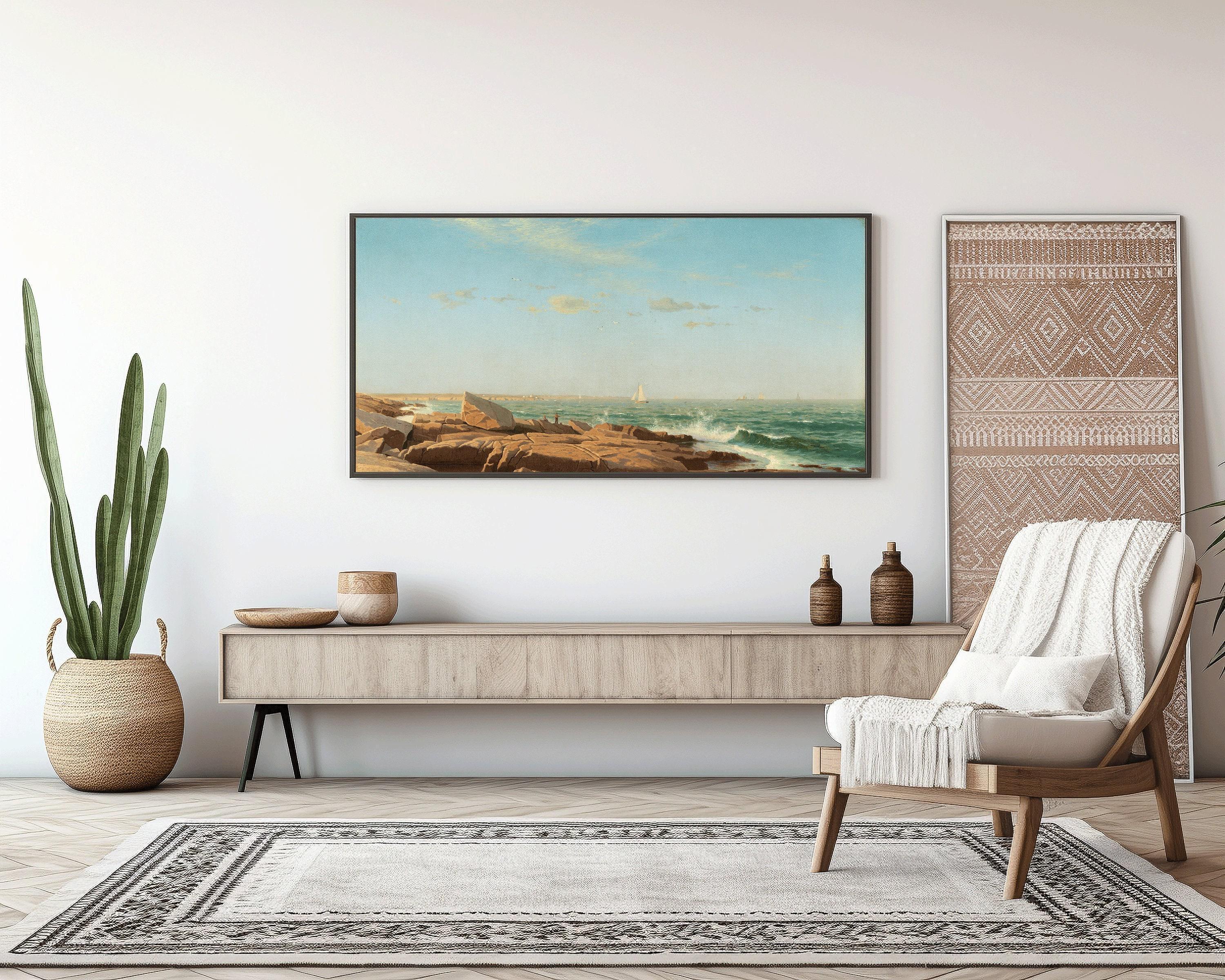 William Stanley Haseltine - Narragansett Bay | Wide Panoramic Seascape Art (available handframed or unframed) 2x1 - 9ArtPrints