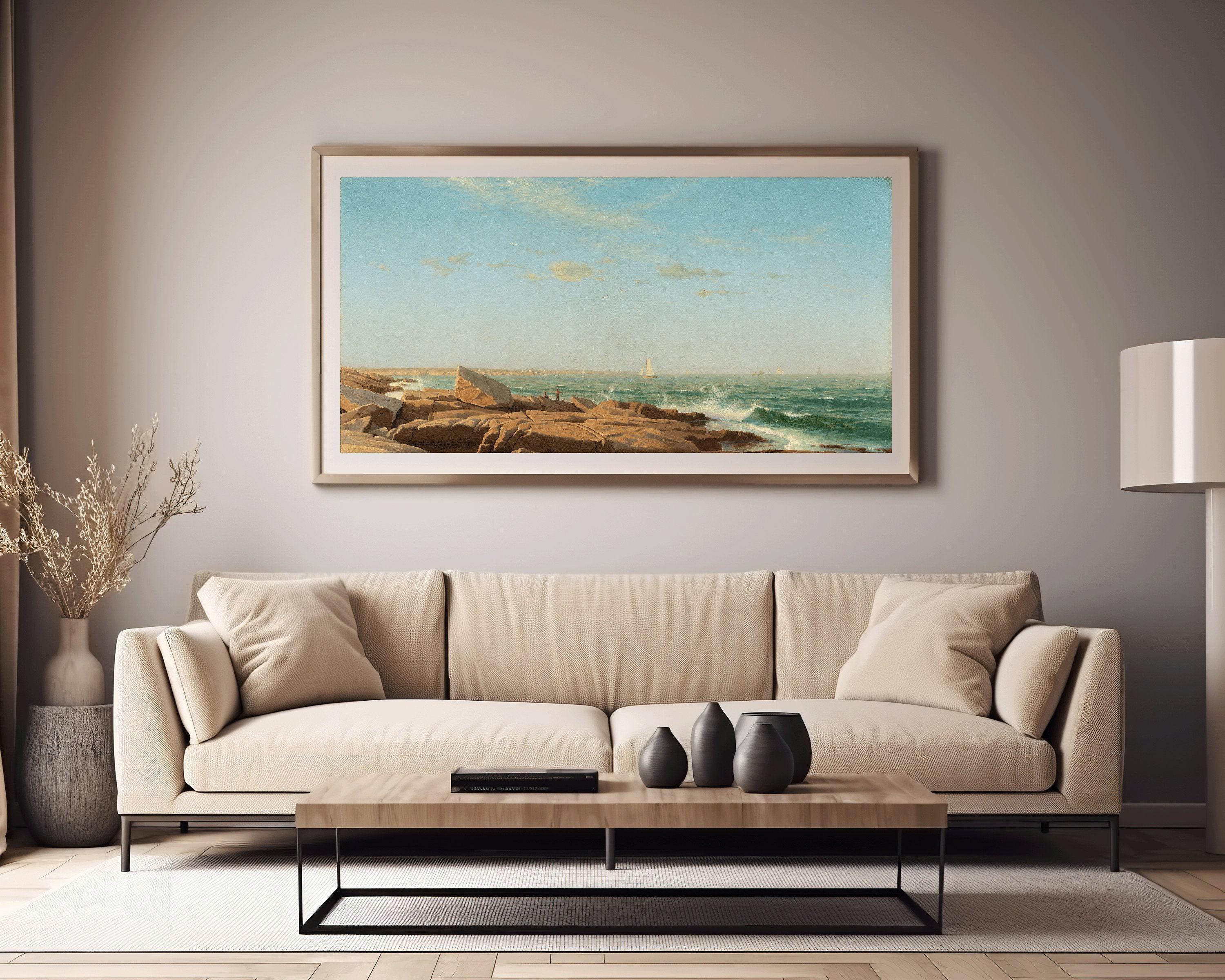William Stanley Haseltine - Narragansett Bay | Wide Panoramic Seascape Art (available handframed or unframed) 2x1 - 9ArtPrints