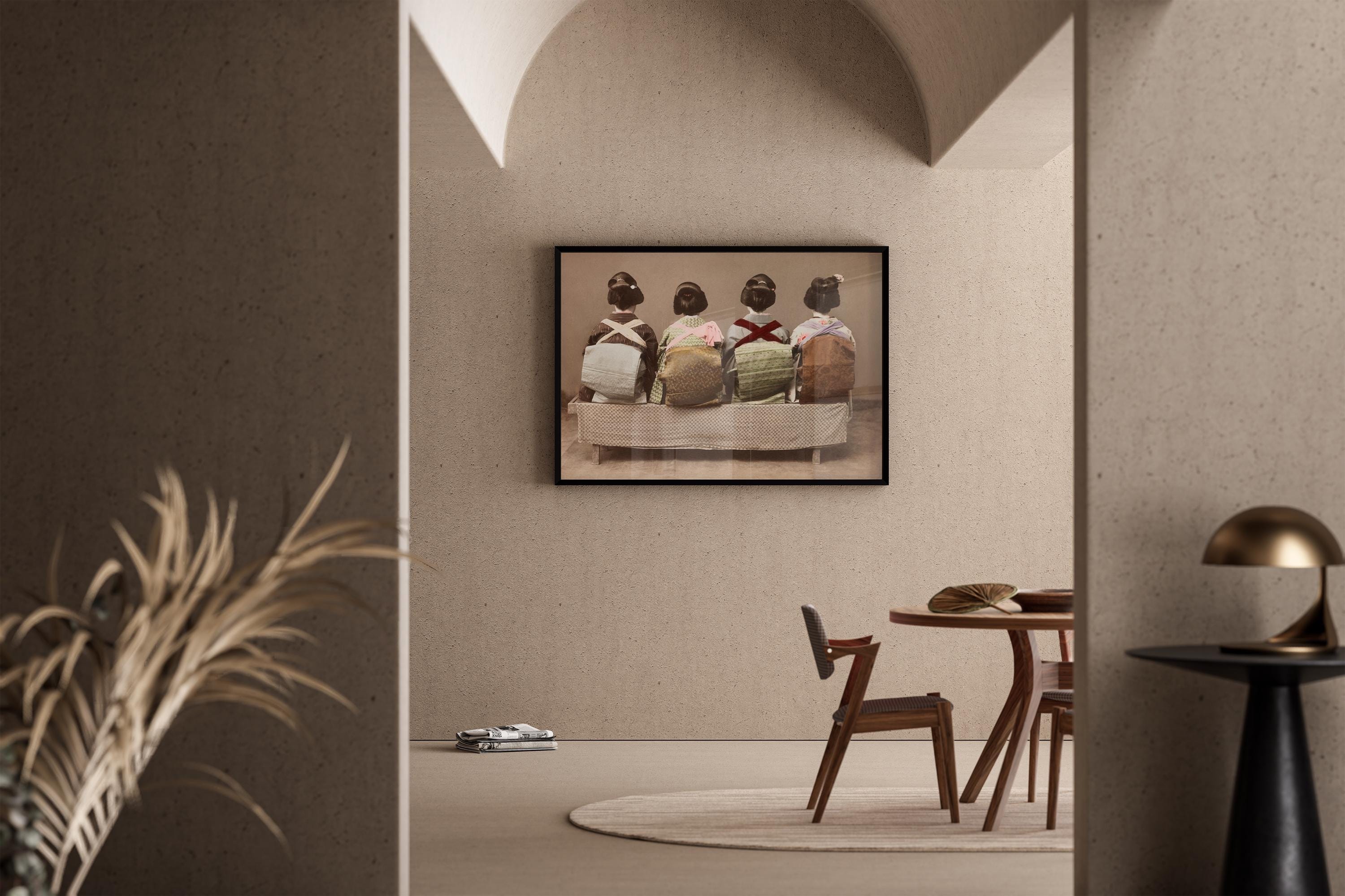 Women in Kimonos : Famous Color Japanese Vintage Photograph - 9ArtPrints