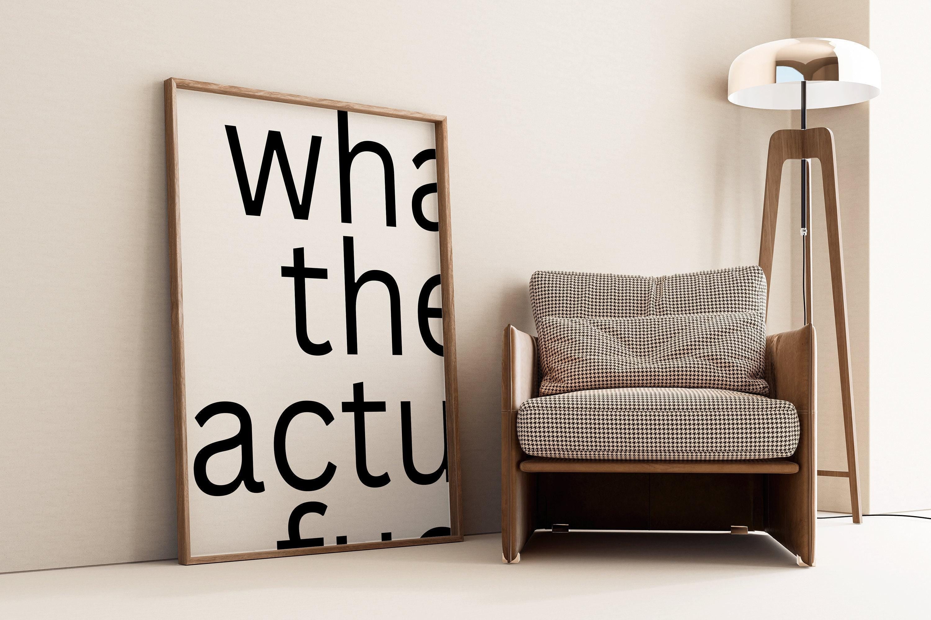WTAF - Funny Typography Poster PRINT