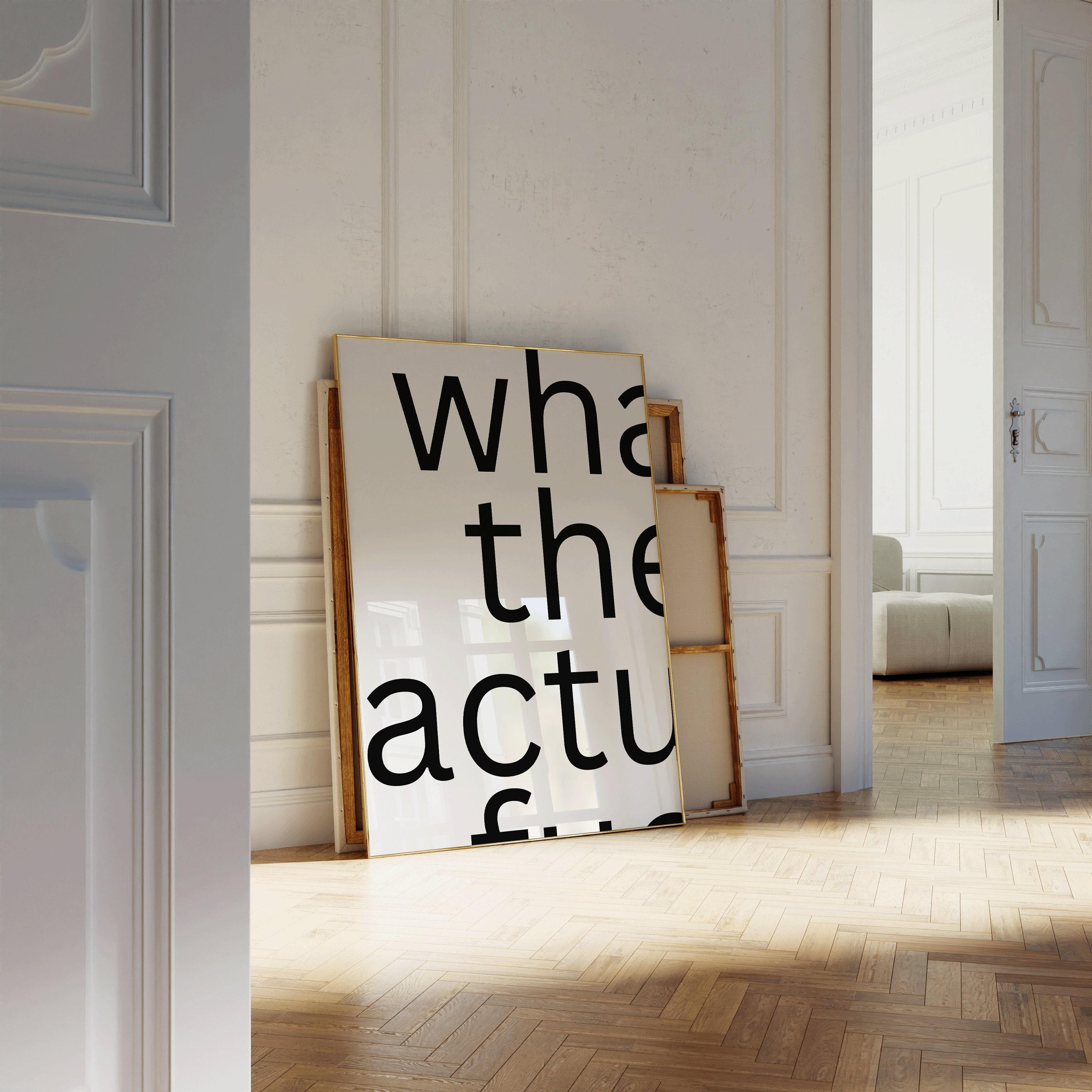 WTAF - Funny Typography Poster PRINT