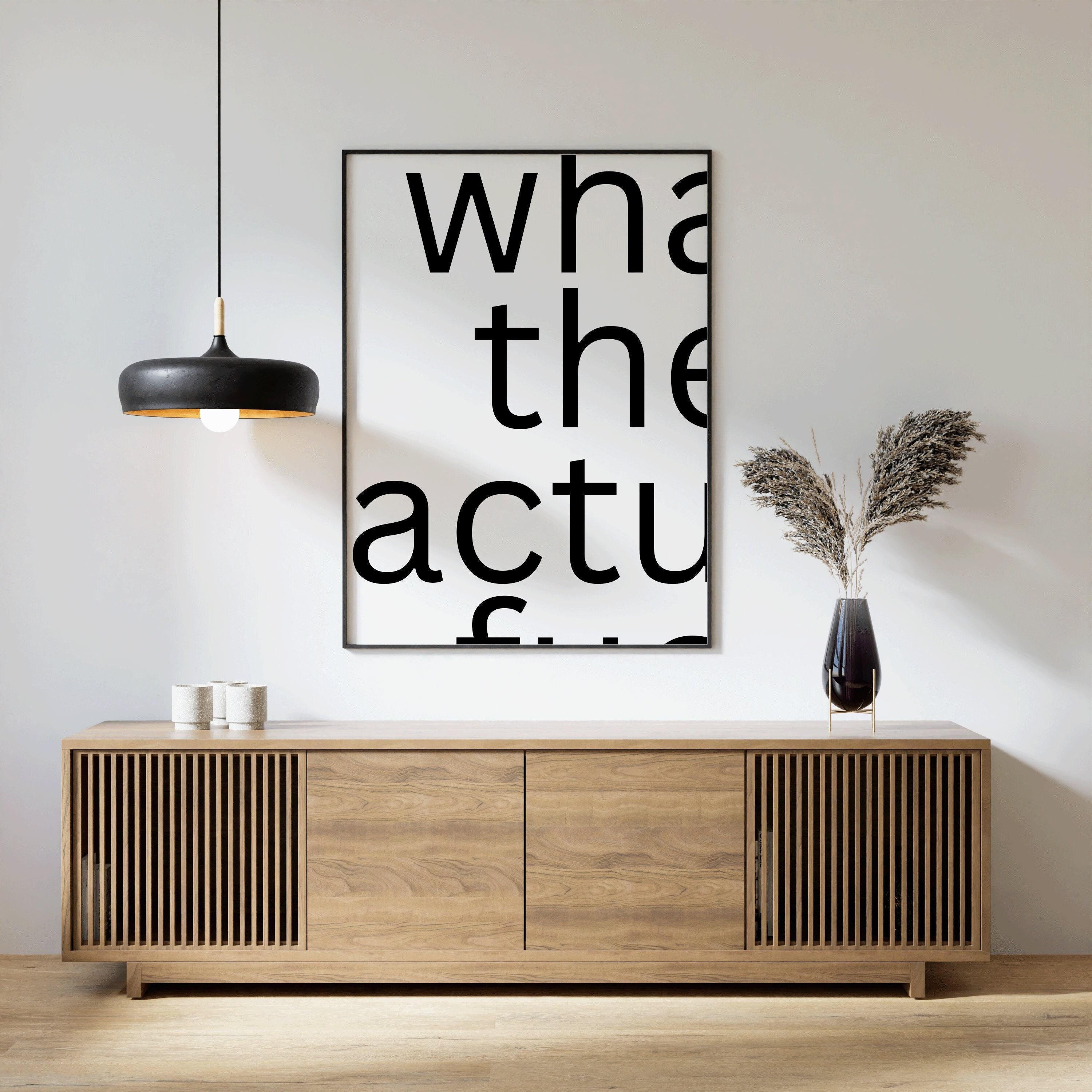 WTAF - Funny Typography Poster PRINT